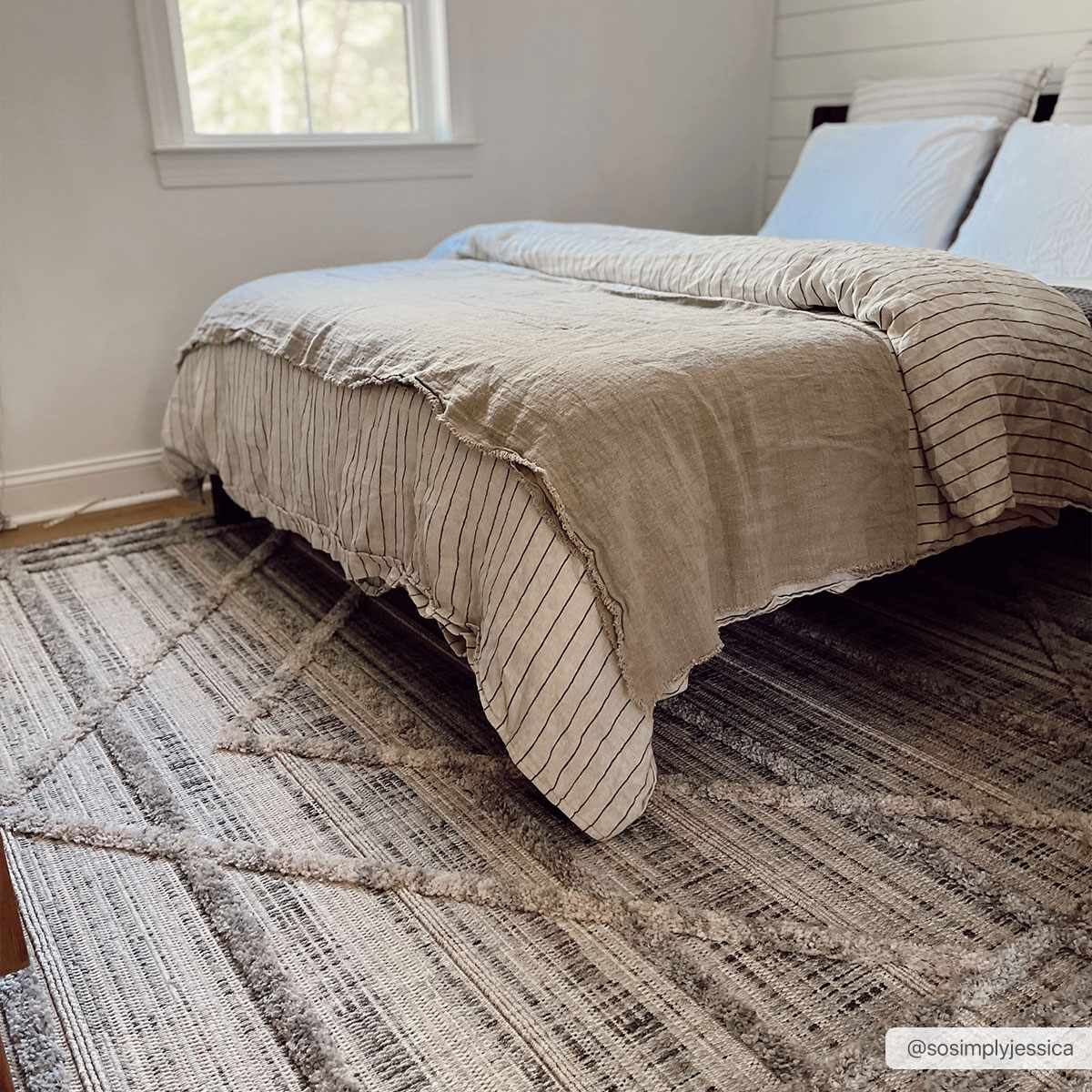 Modern Geometrical High Low Texture Silver and Dark Purple Area Rug - Image 2