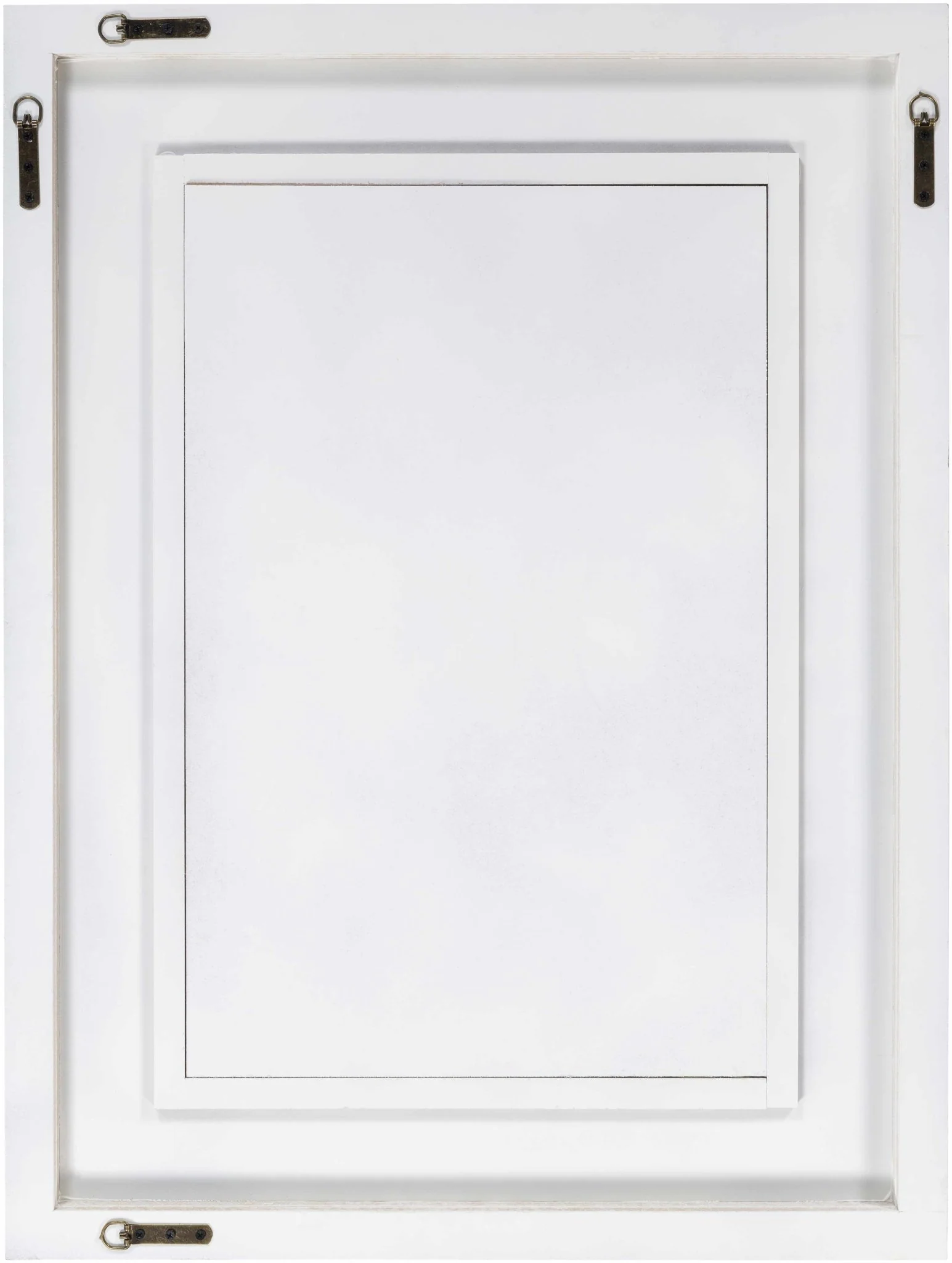 Modern Geometrical Honey Comb Design White and Brown Rectangle Wall Mirror - Image 5