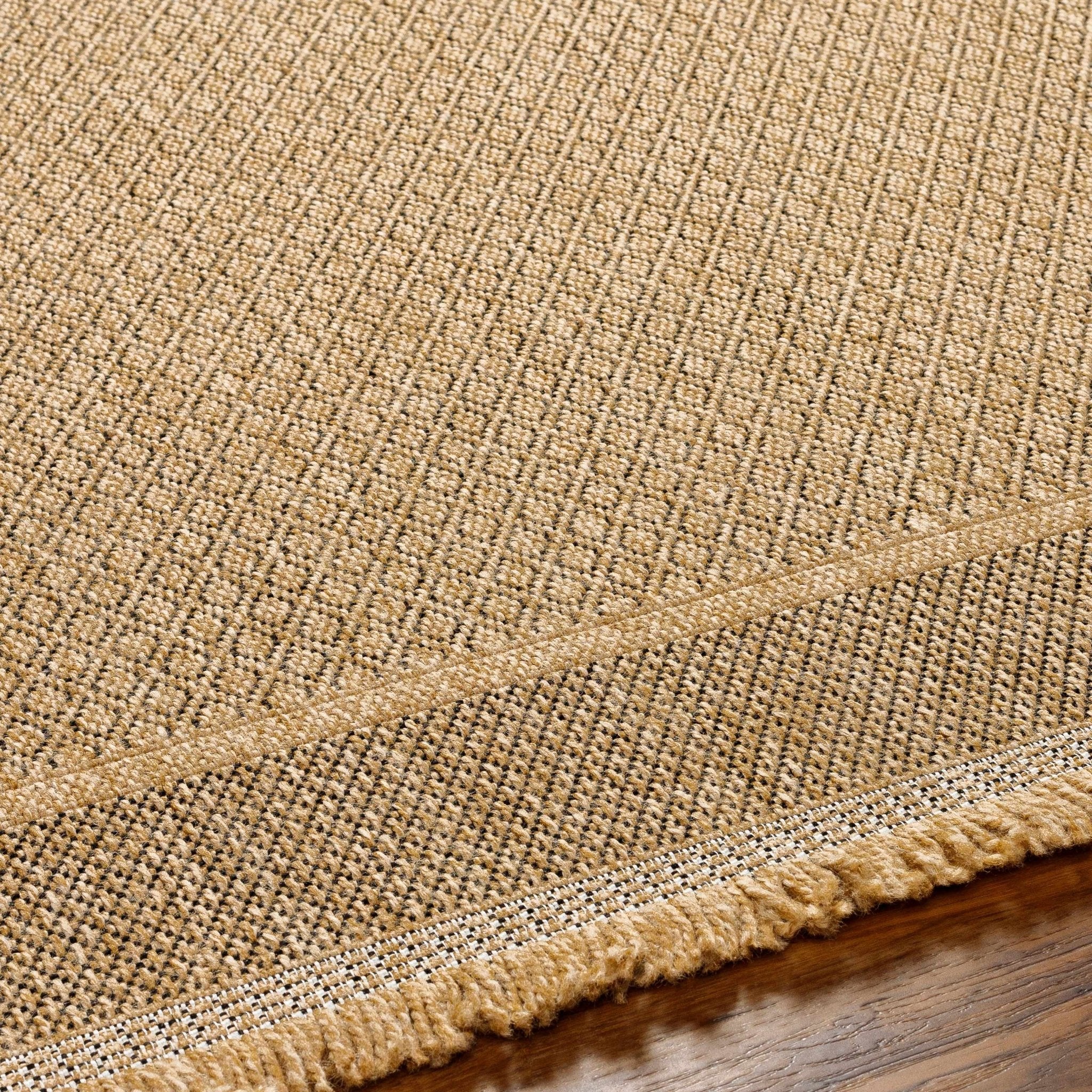 Modern Geometrical Ikuyo Tan And Brown Machine Woven Indoor & Outdoor Rug - Image 5
