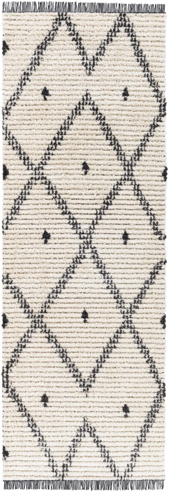Modern Geometrical Ivory and Charcoal Stripes texture area rug - Image 11
