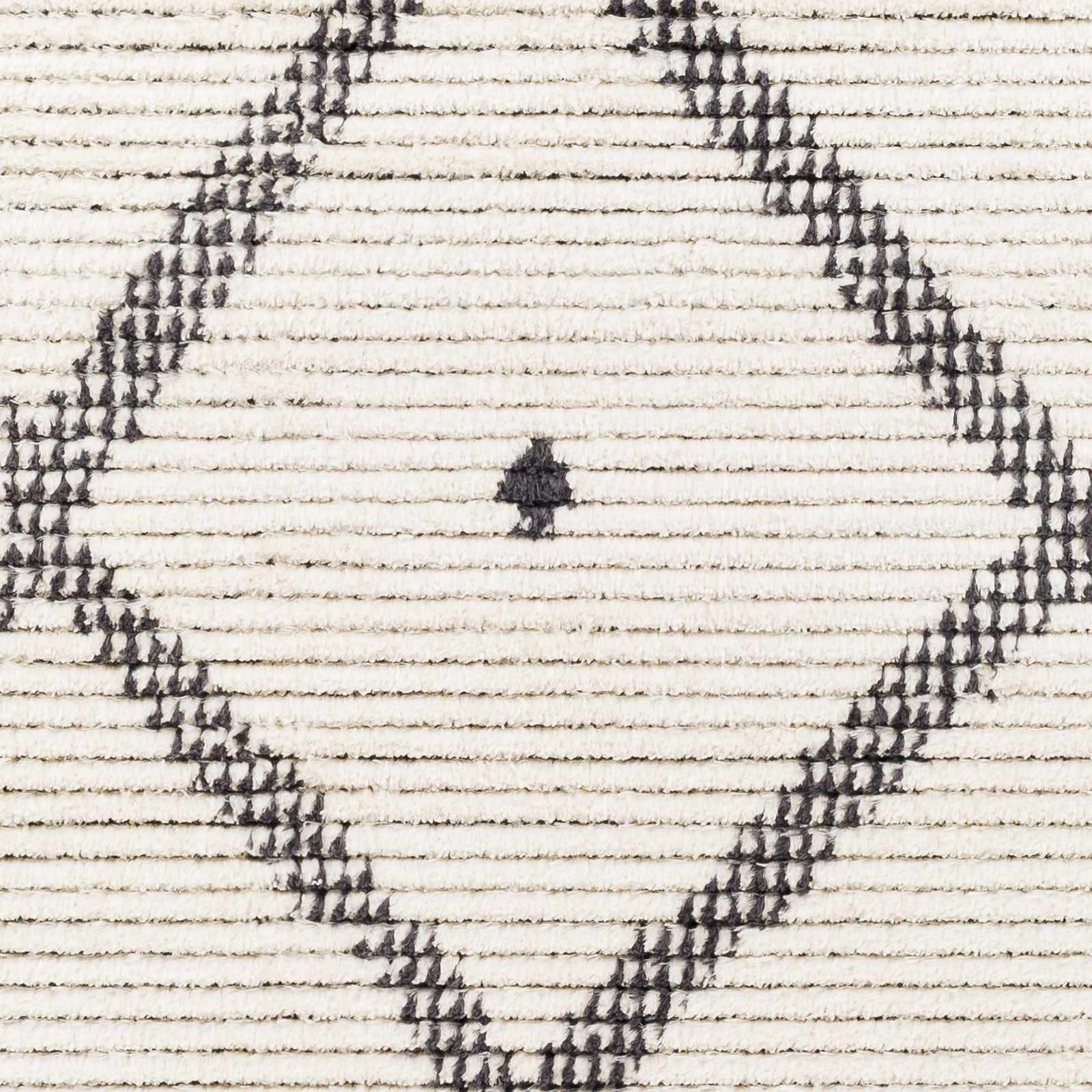Modern Geometrical Ivory and Charcoal Stripes texture area rug - Image 5