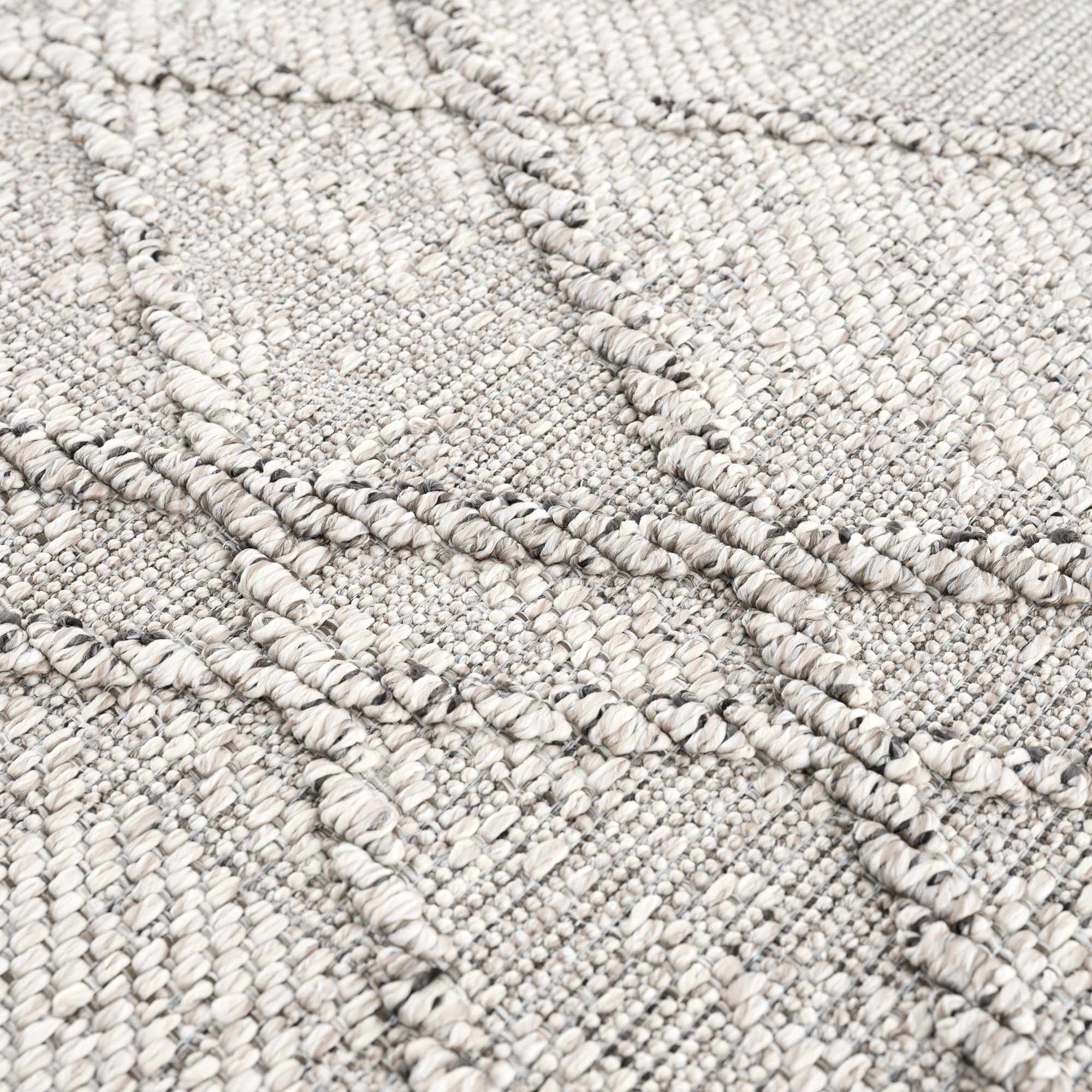 Modern Geometrical Ivory and Gray Outdoor Safe Area Rug - Image 12