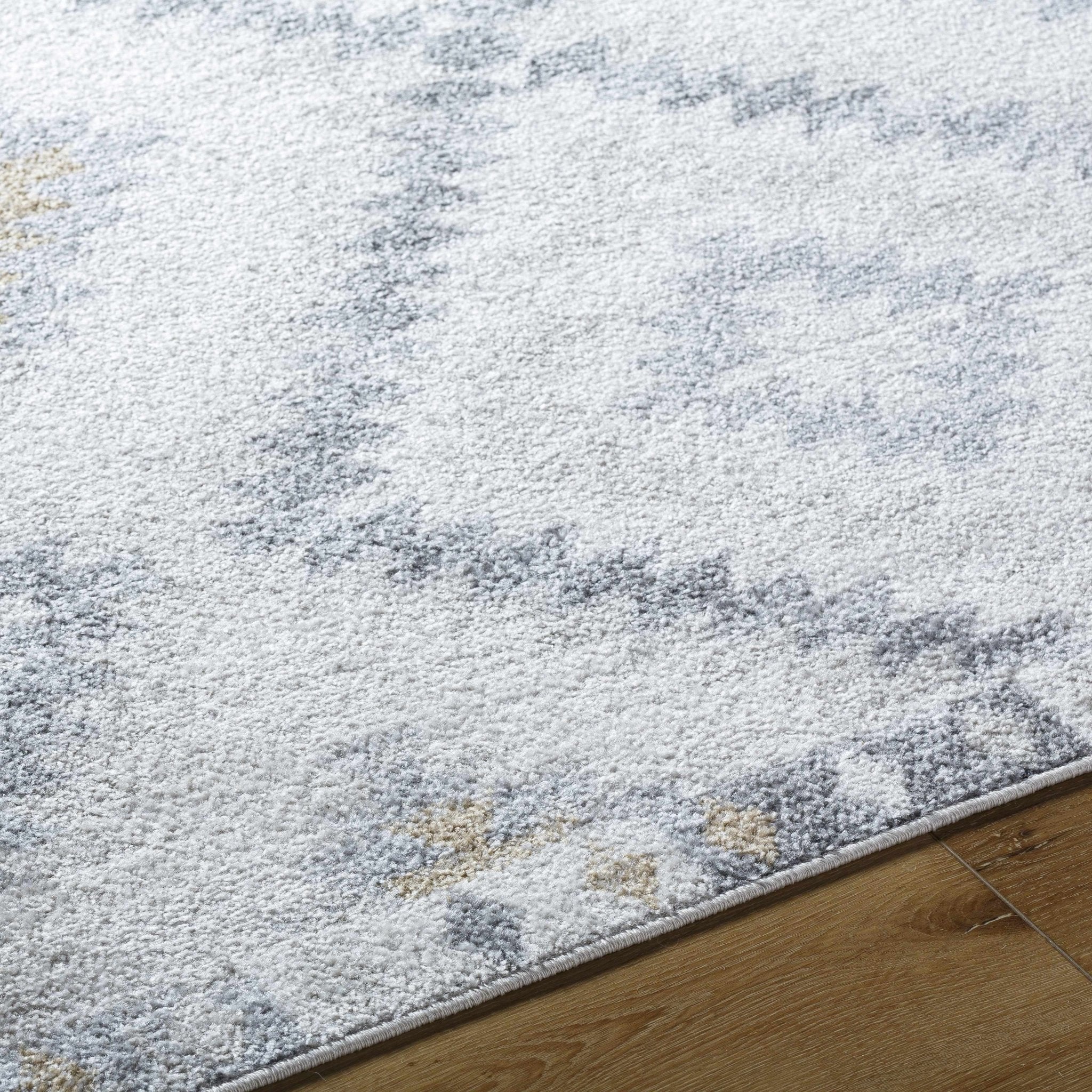 Modern Geometrical Ivory, Charcoal and Camel Southwestern area rug - Image 7