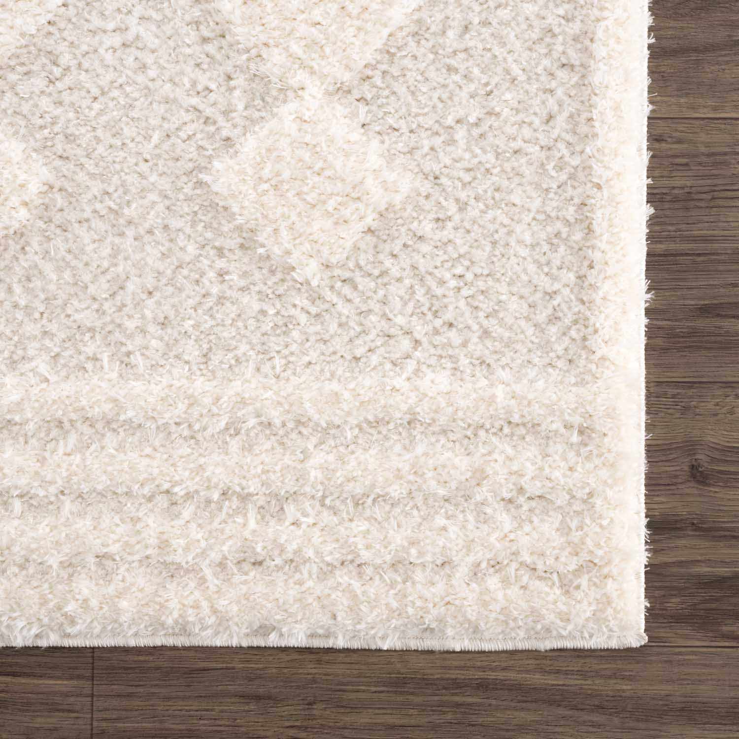 Modern Geometrical Ivory Stripes design Plush Pile area rug - Image 7