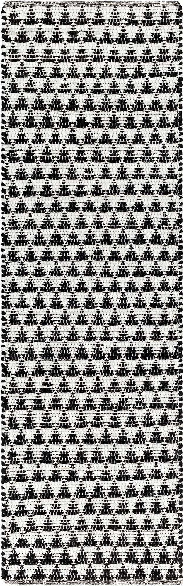 Modern Geometrical Pattern Black Hand Woven Jute Rug - Image 4
