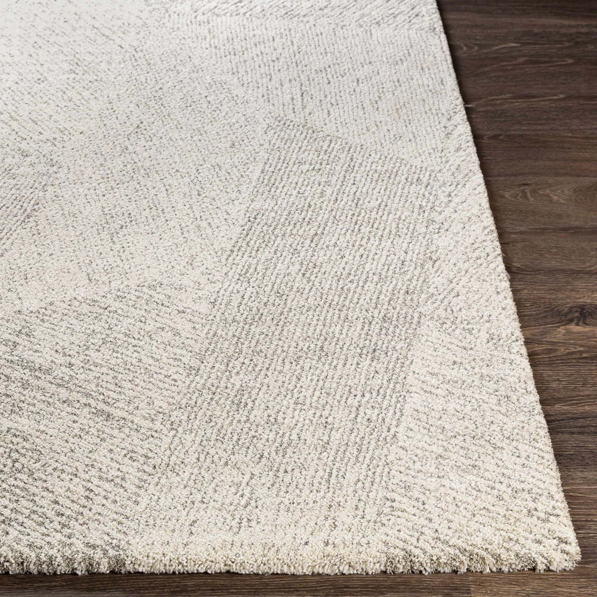 Modern Geometrical Pattern Cream Machine Woven Rug - Image 6