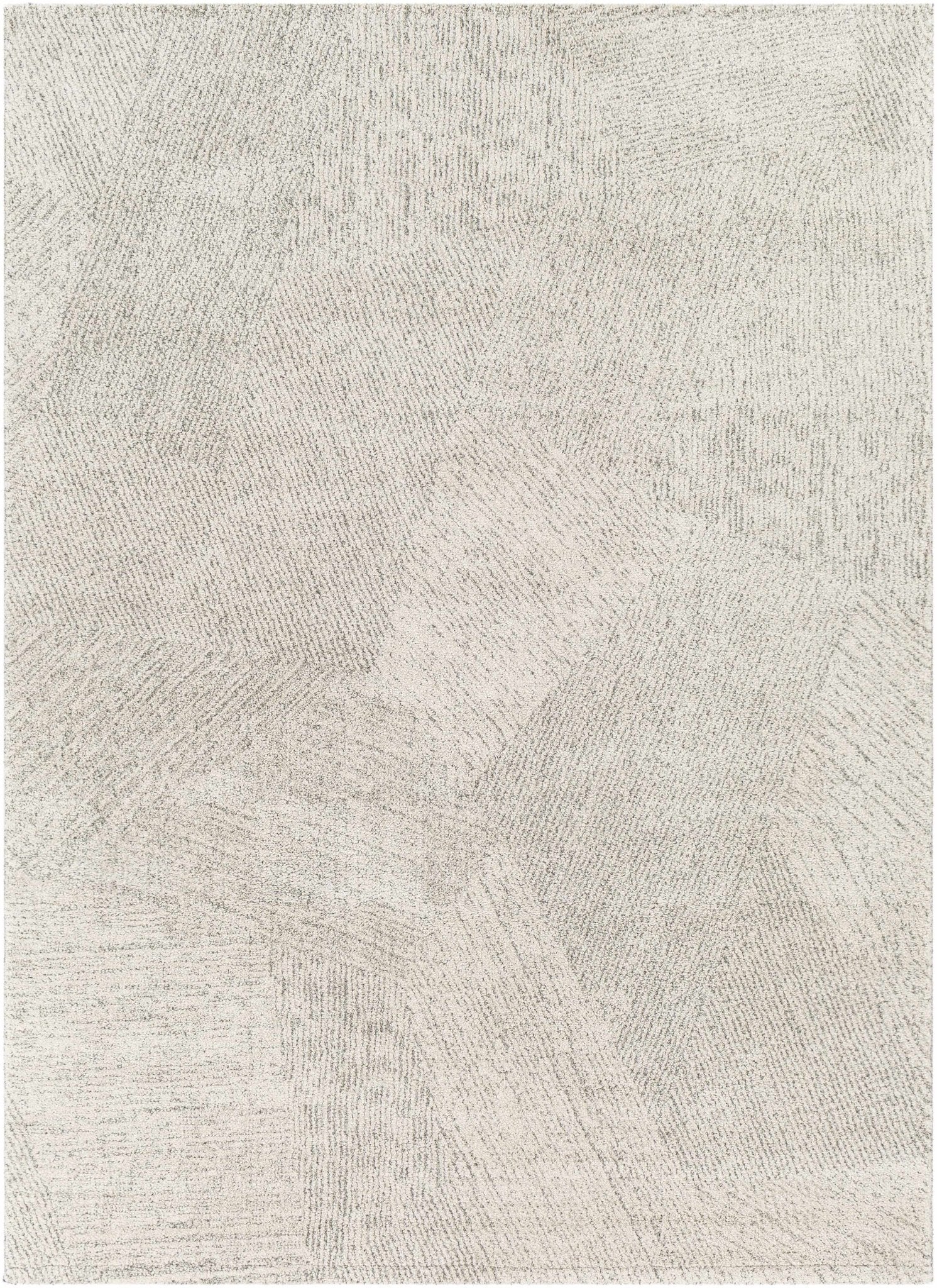Modern Geometrical Pattern Cream Machine Woven Rug - Image 9