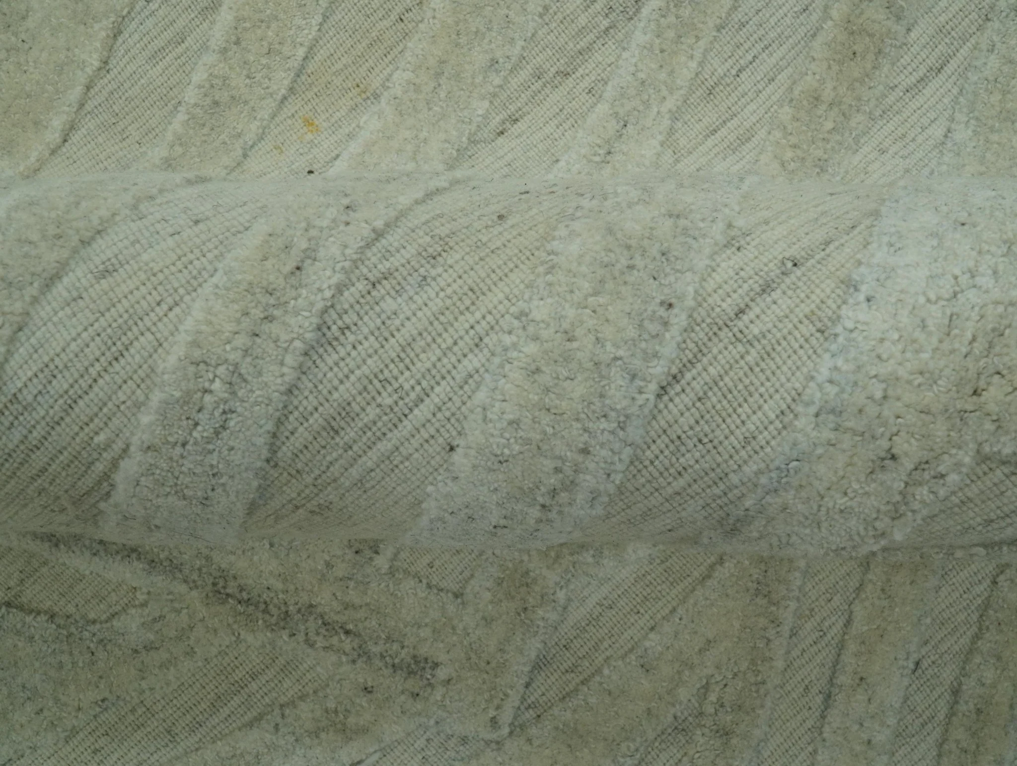 Modern Geometrical Pattern Silver Hand Knotted 10x13 Wool Area Rug - Image 8