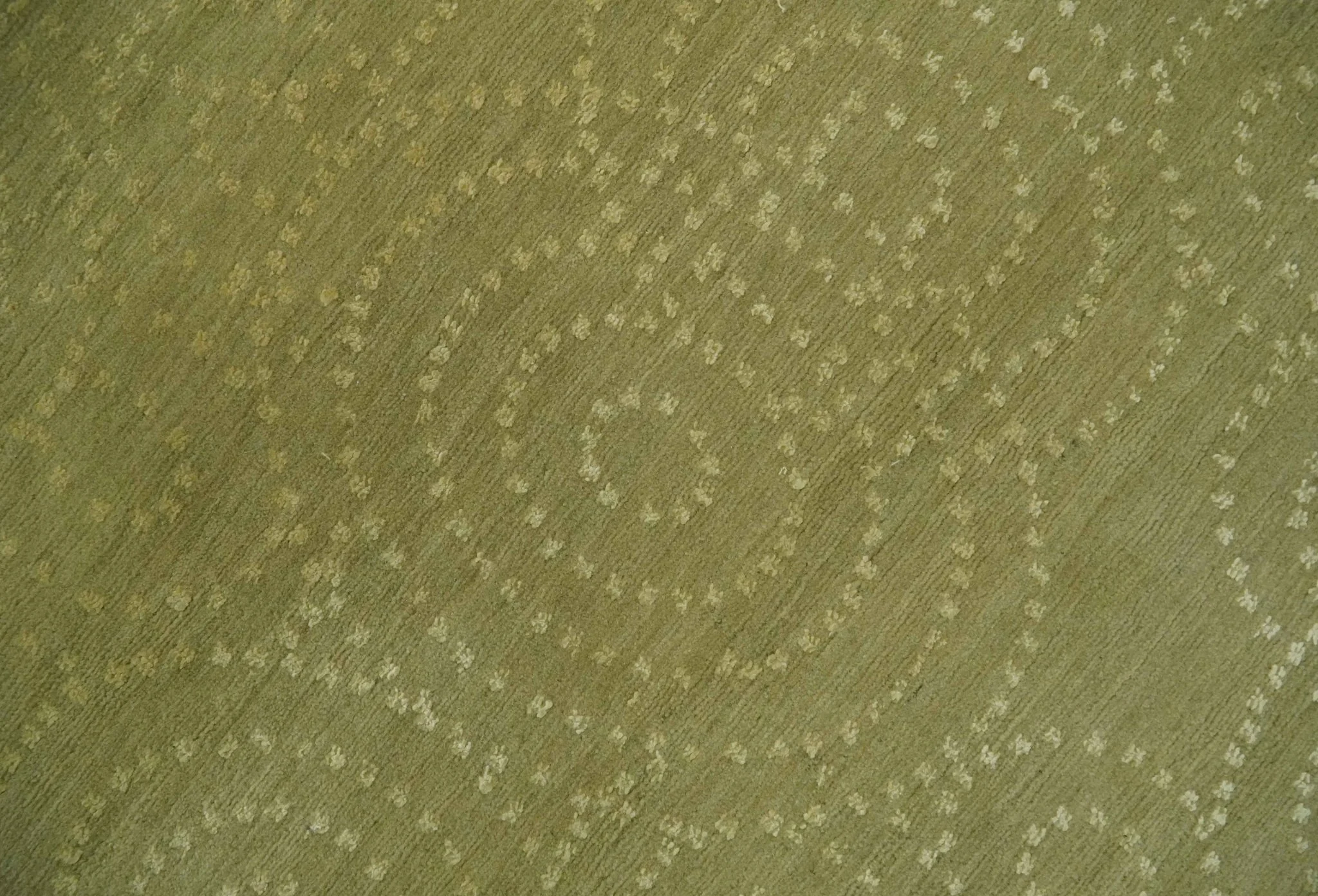 Modern Design Olive Hand loom 6x6 Square wool Area Rug - Image 5