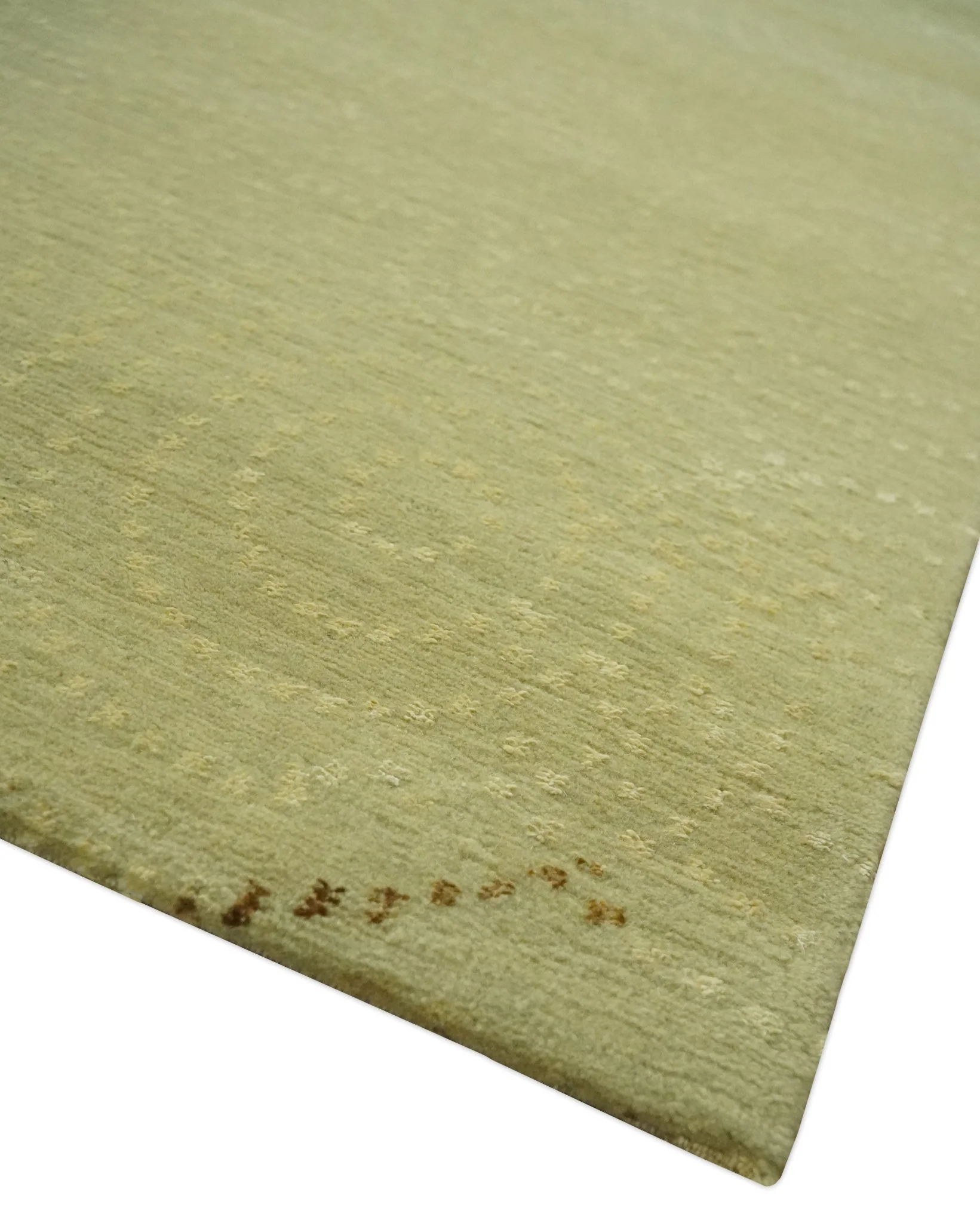 Modern Design Olive Hand loom 6x6 Square wool Area Rug - Image 6