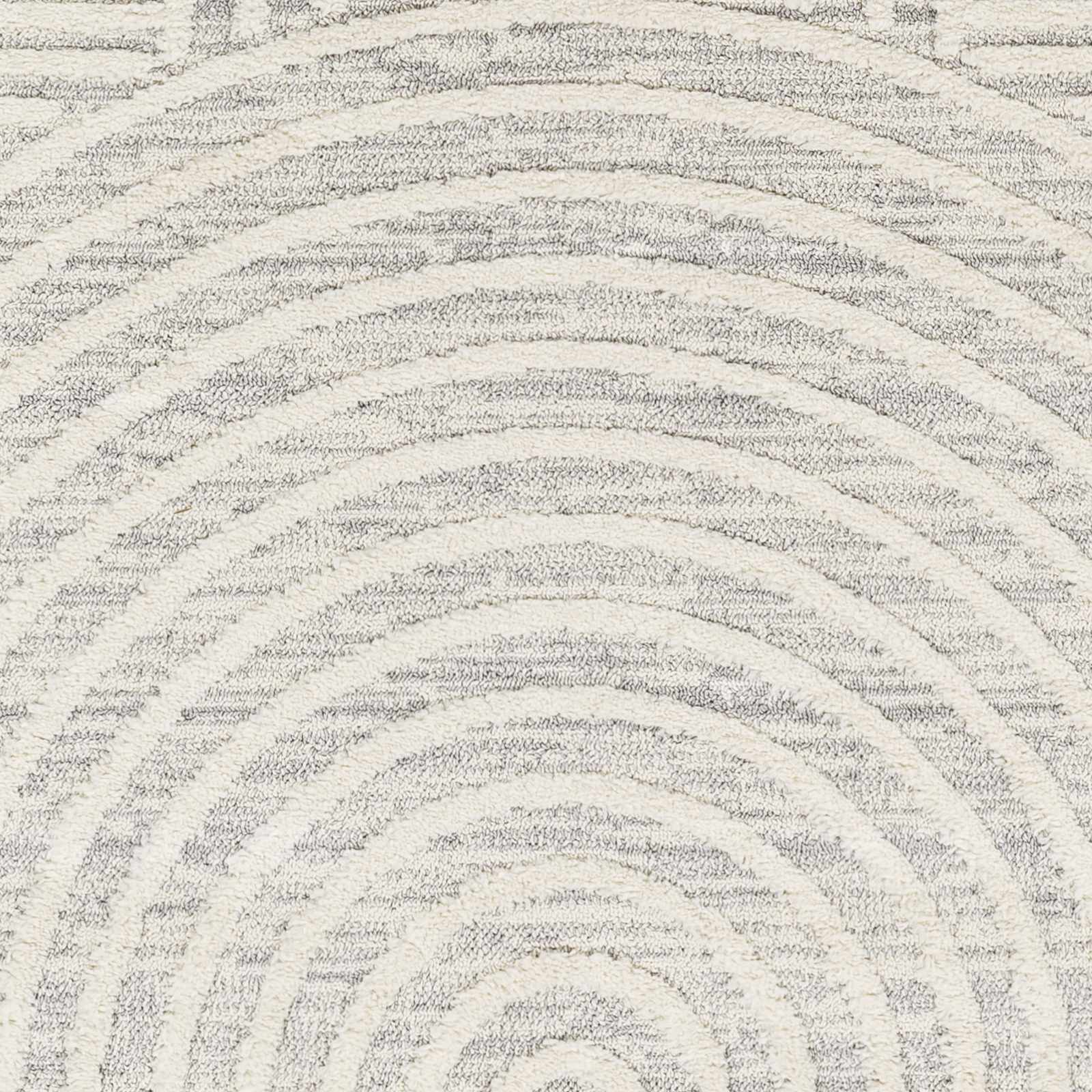 Modern Geometrical stripes Texture Beige high low Area Rug - Image 4
