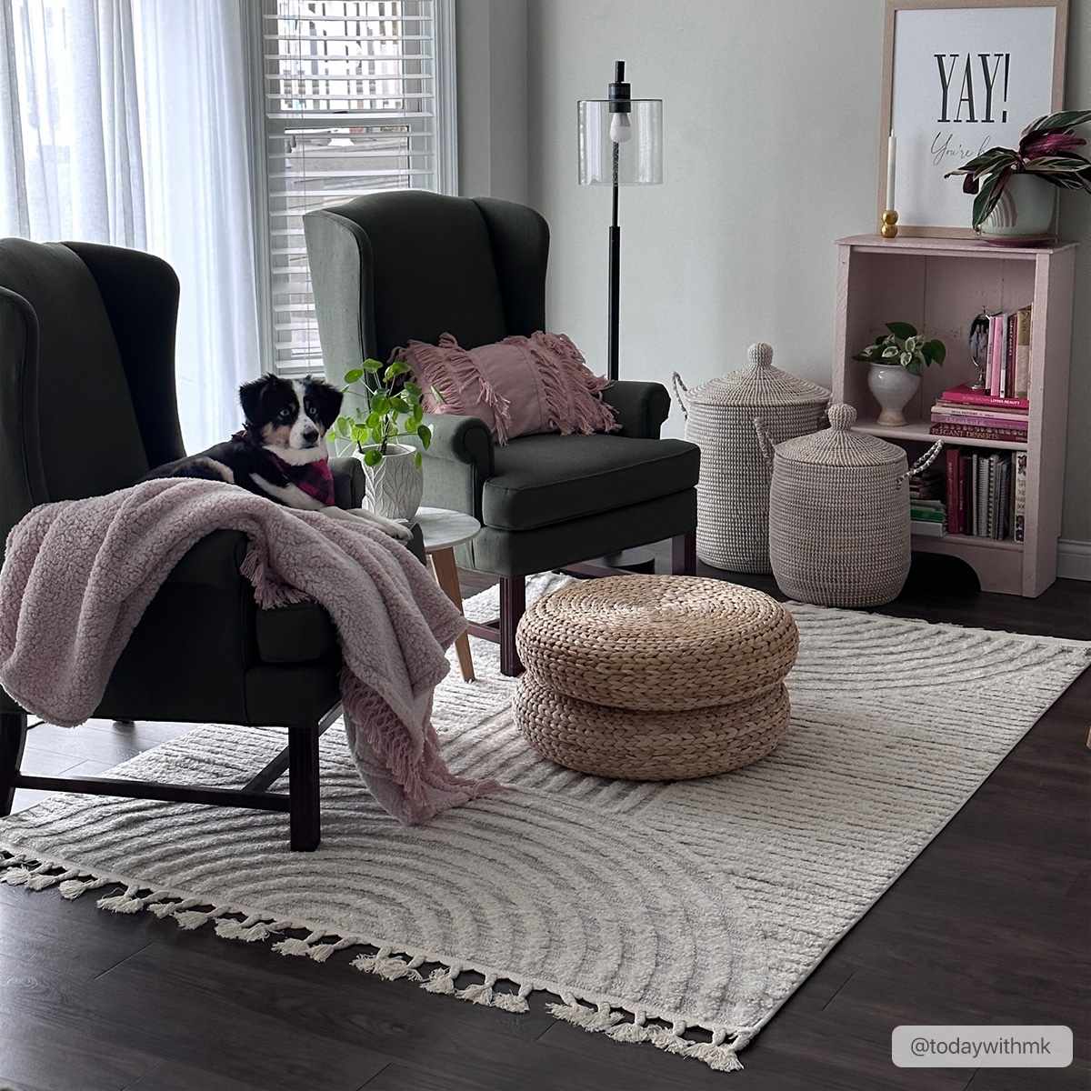 Modern Geometrical stripes Texture Beige high low Area Rug - Image 9