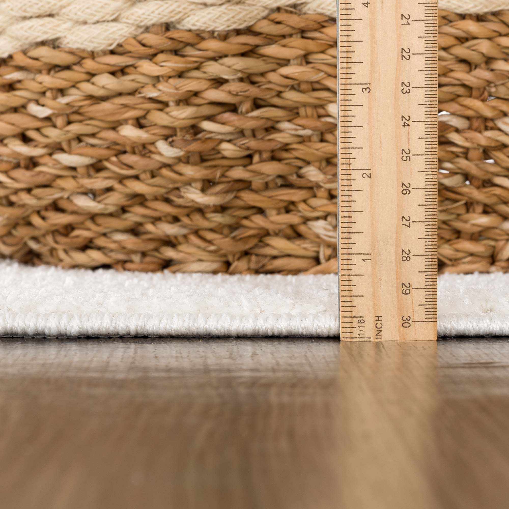 Modern Geometrical Stripes texture Ivory and Charcoal area rug - Image 11