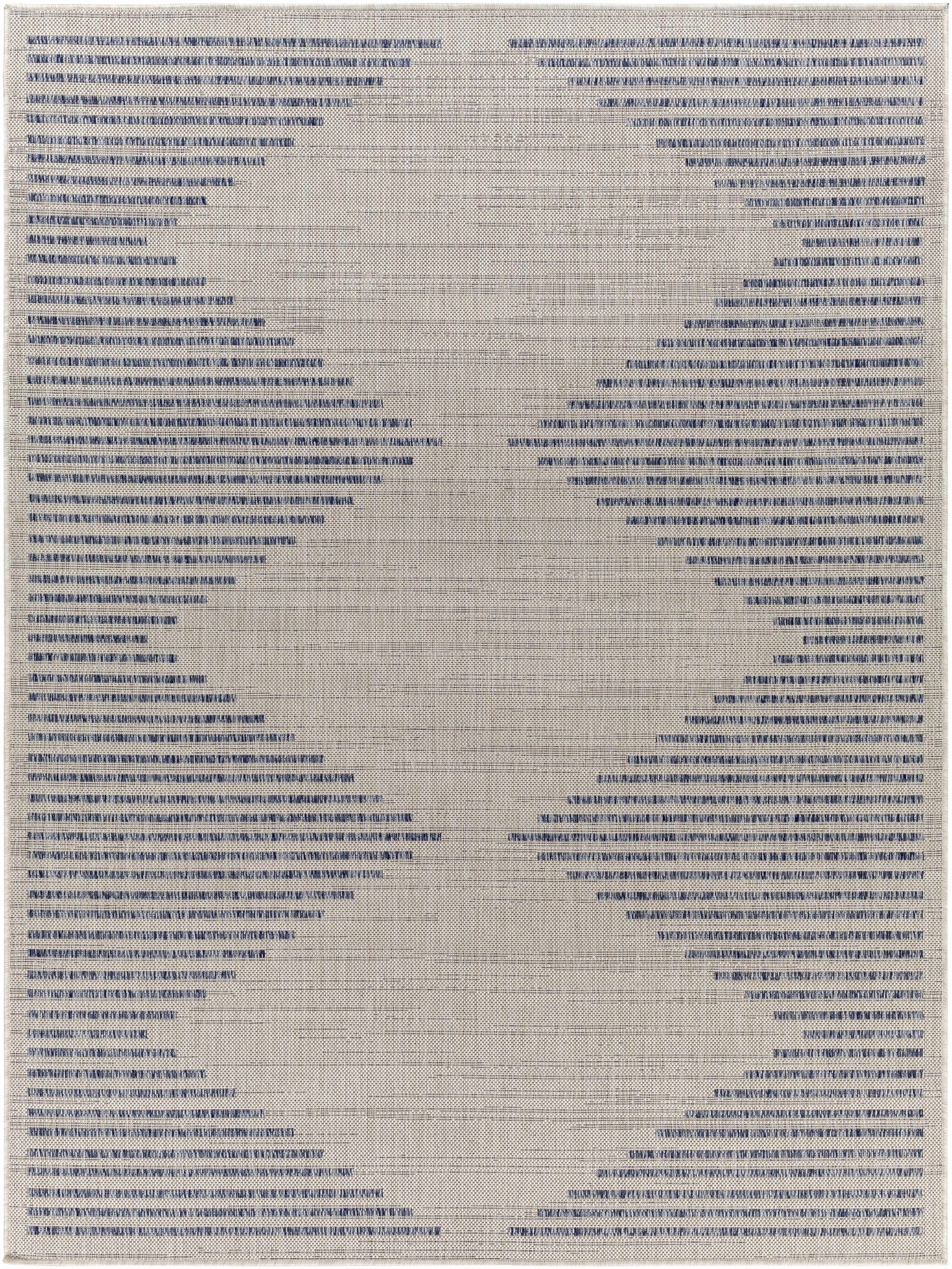 Modern Geometrical Style Blue And Ivory Area Rug - Image 7