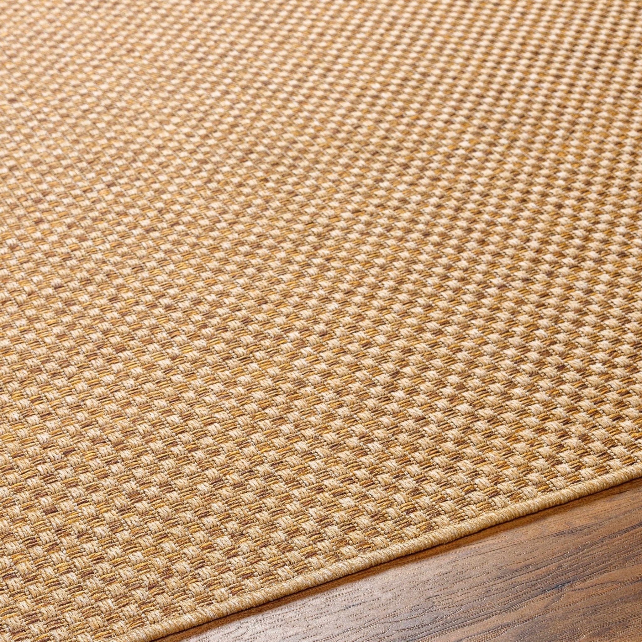 Modern Geometrical Tan and Natural Brown Outdoor safe jute area rug - Image 5