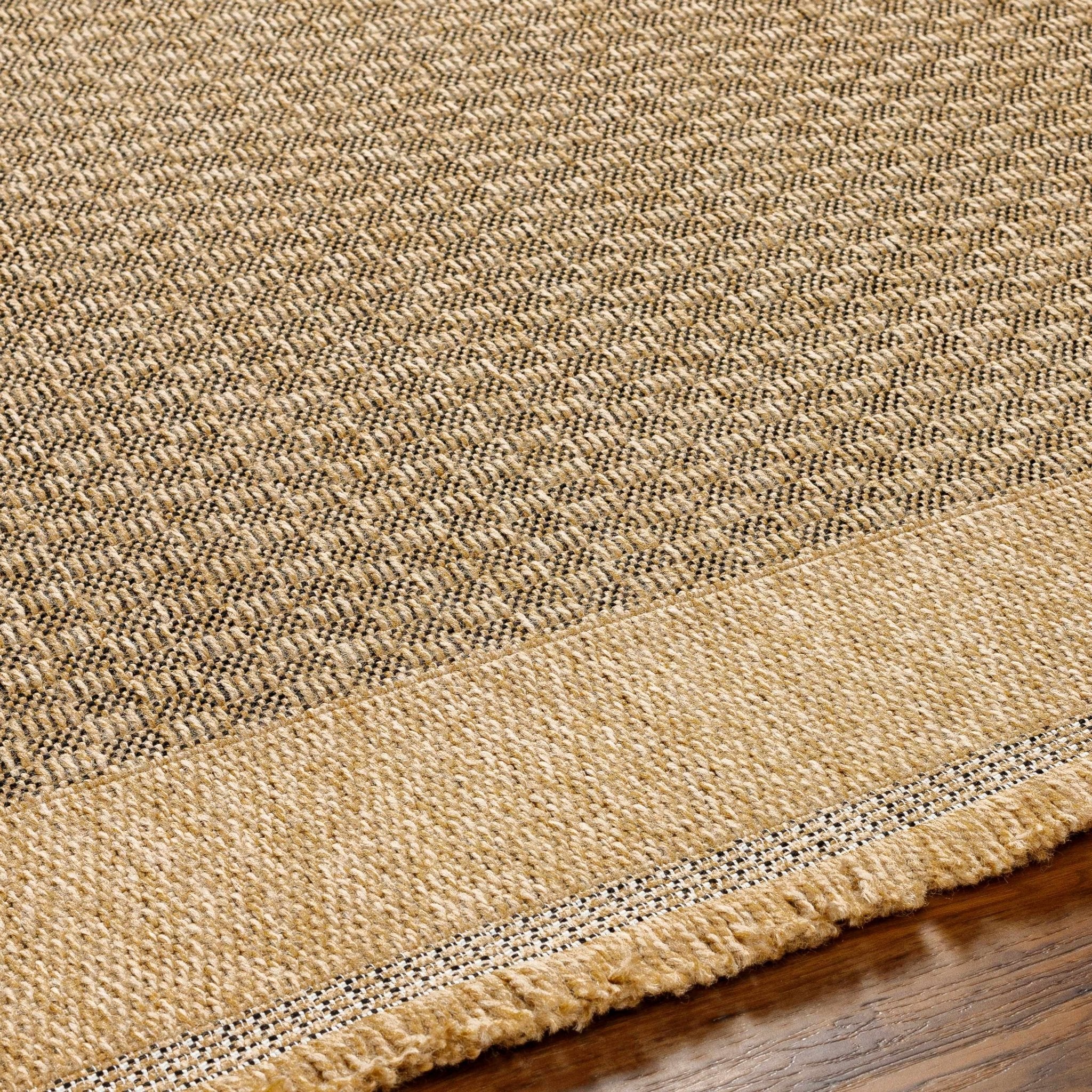 Modern Geometrical Texture Camel and Black Indoor & Outdoor Safe Area Rug - Image 5