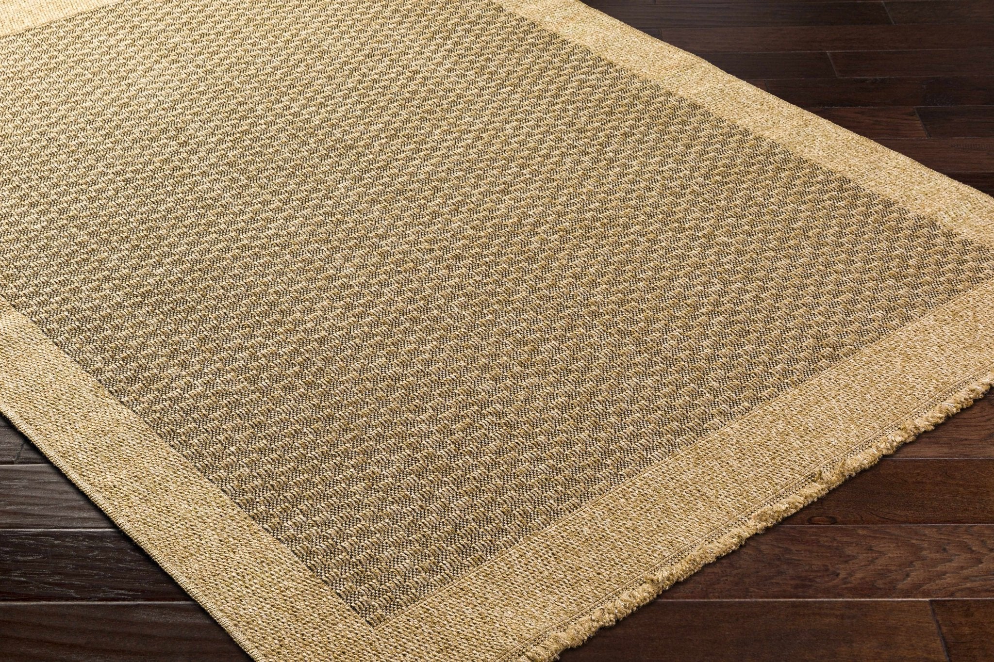 Modern Geometrical Texture Camel and Black Indoor & Outdoor Safe Area Rug - Image 6