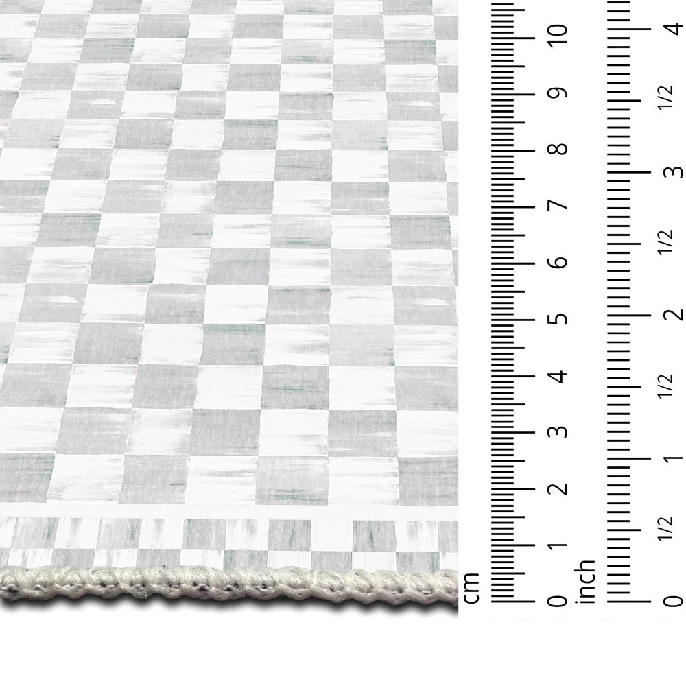 Modern Geometrical White Machine Washable Cotton Area Rug - Image 8