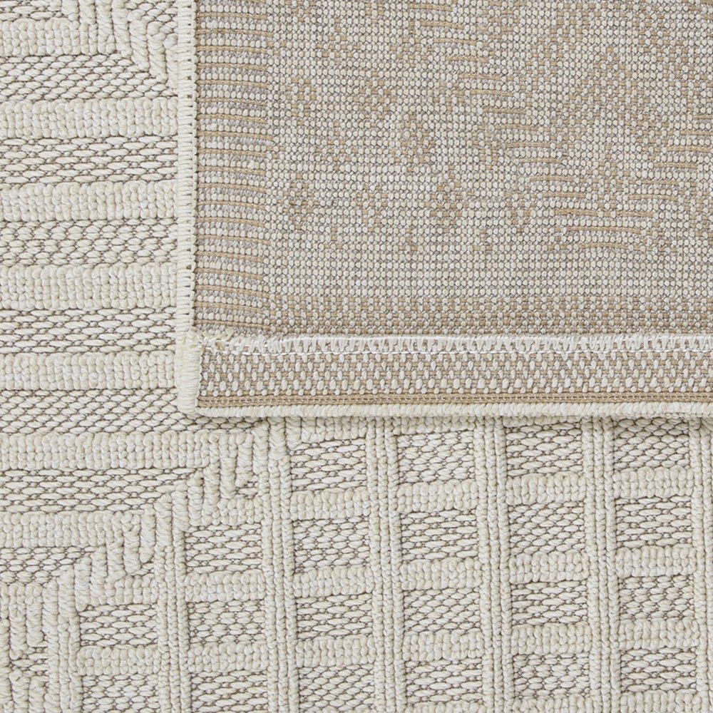 Modern Geometrical White Machine Washable Polypropylene Rug - Image 6