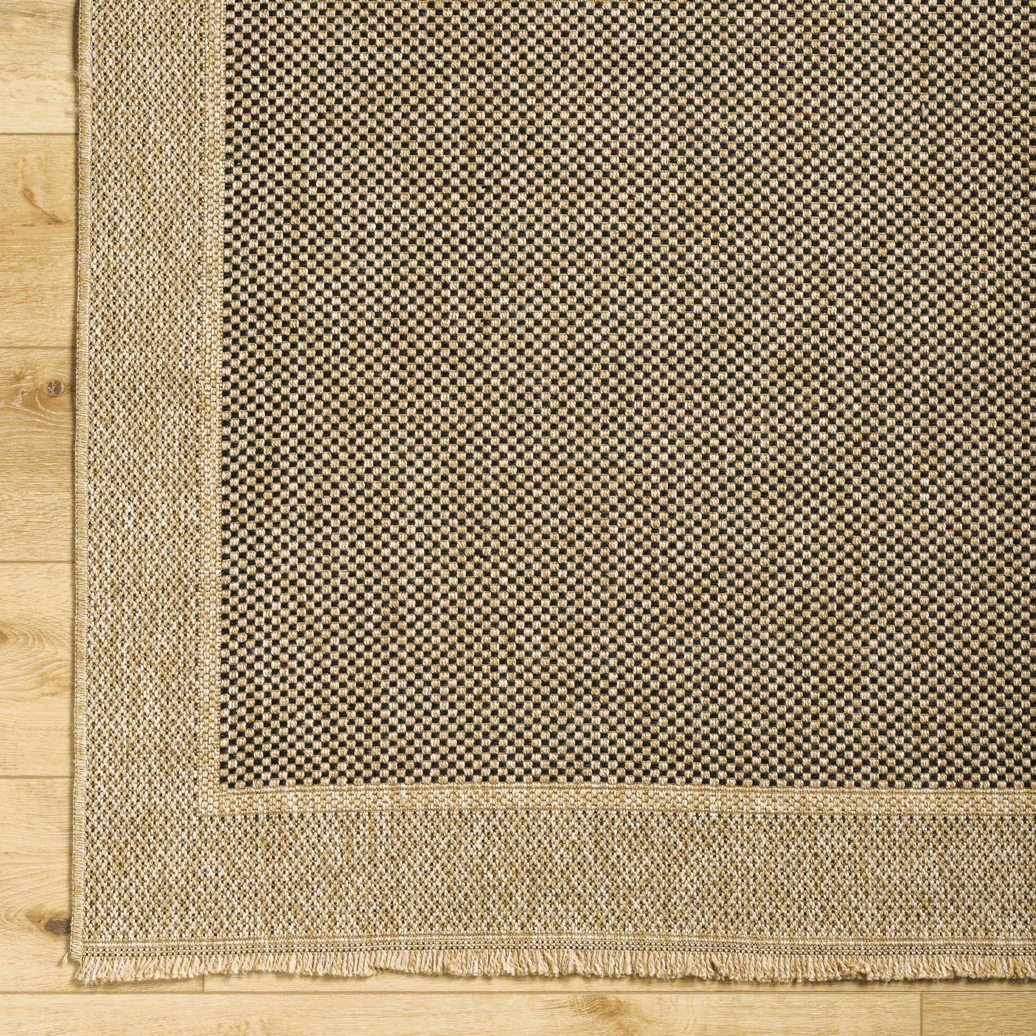 Modern Giles Pattern Tan And Black Machine Woven Indoor & Outdoor Rug - Image 7