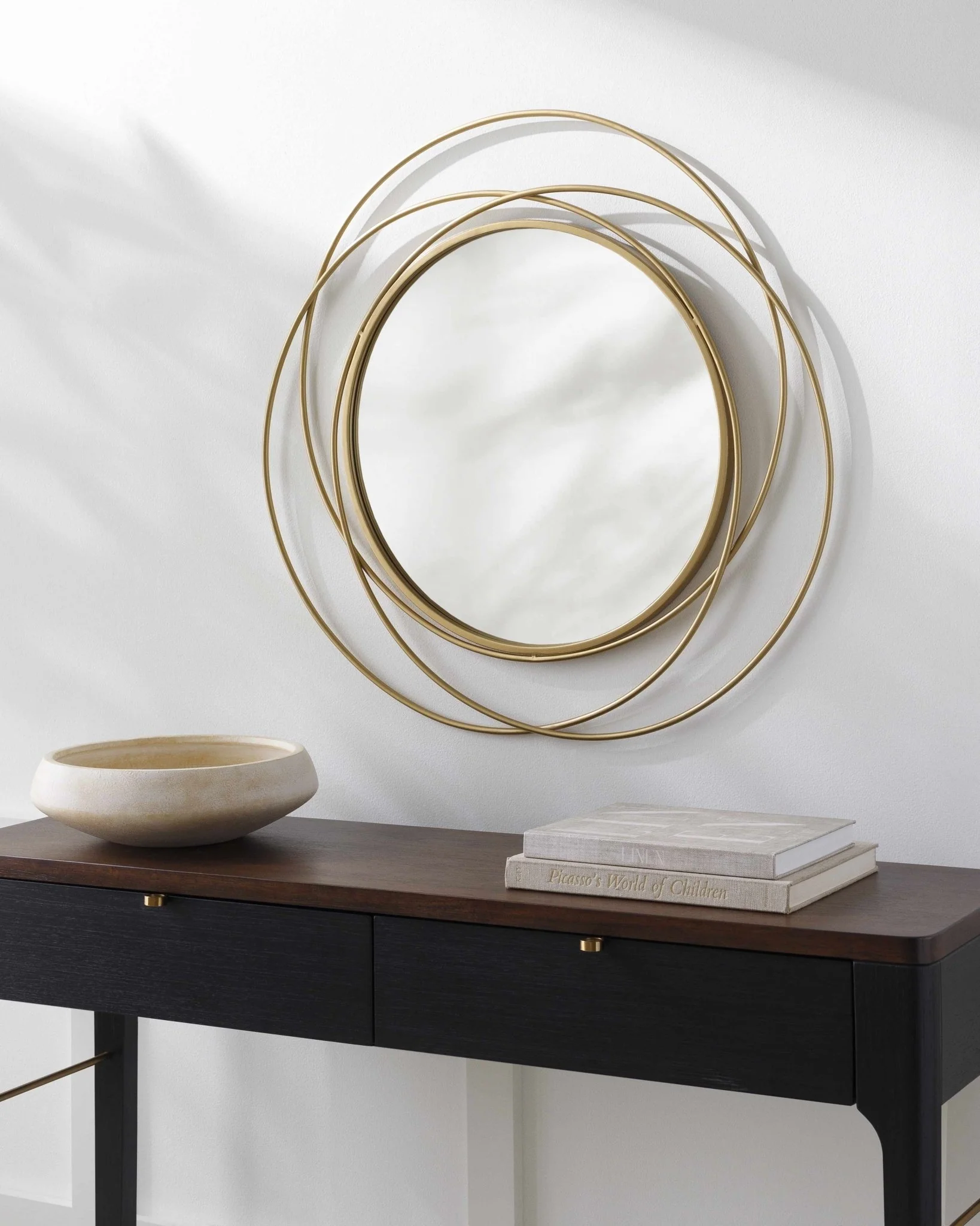Modern Golden Ring Wall Mirror Perfect for Home Decor - Image 10