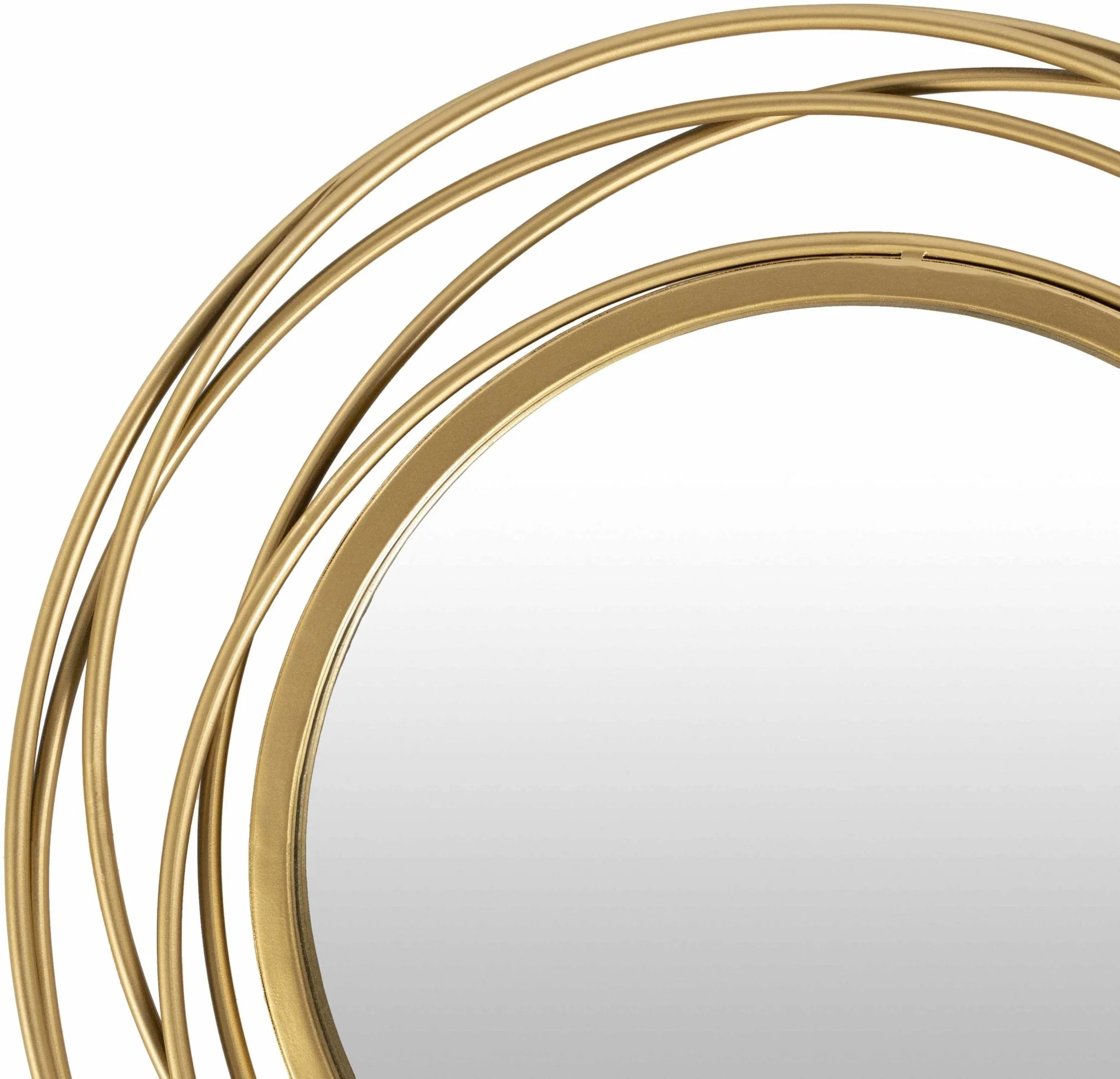 Modern Golden Ring Wall Mirror Perfect for Home Decor - Image 2