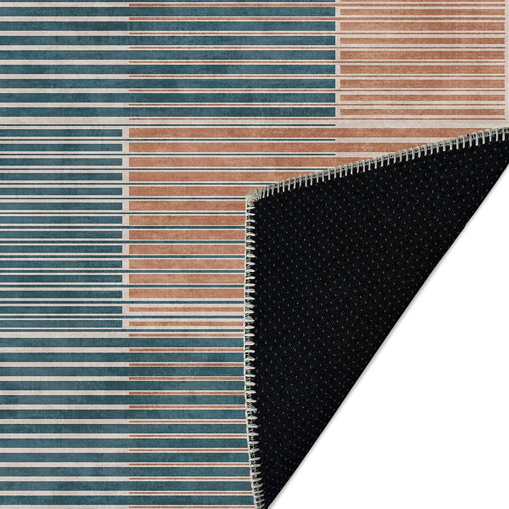 Modern Grey And Brown Machine Washable Cotton Area Rug - Image 6