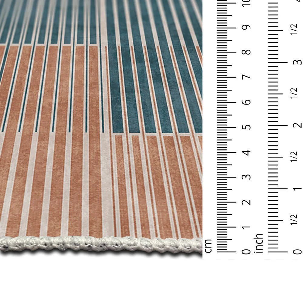 Modern Grey And Brown Machine Washable Cotton Area Rug - Image 7