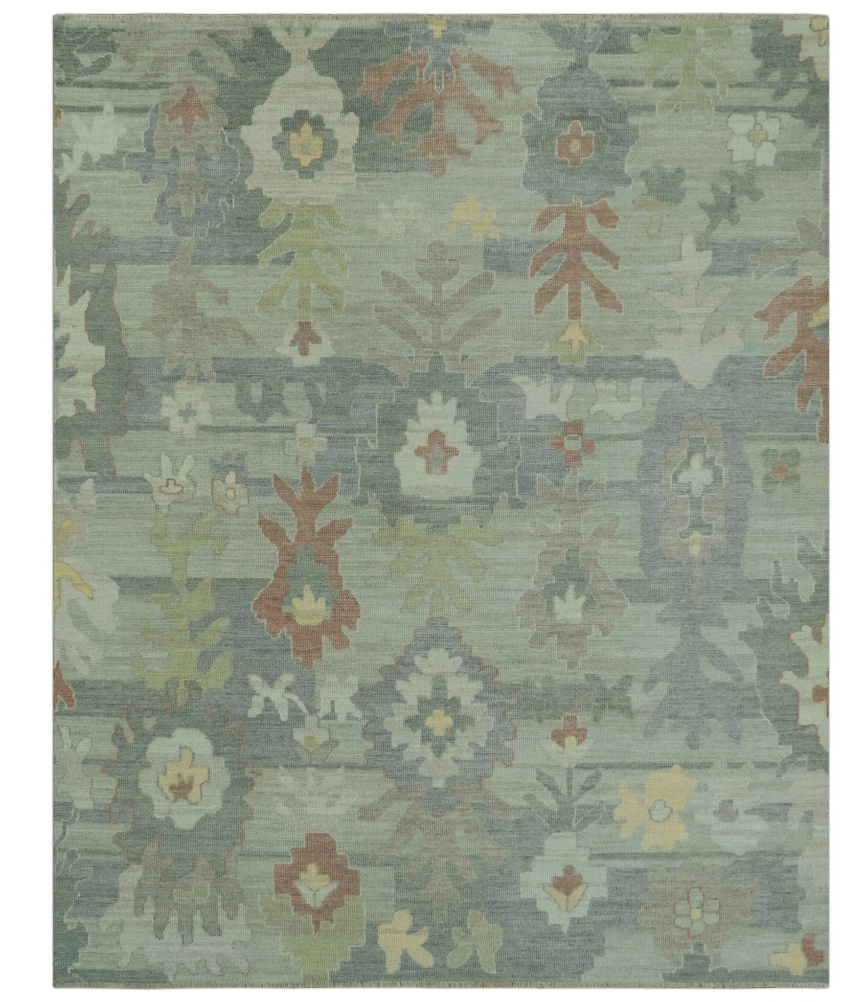 Tulu Distressed Modern Ikat Design Hand Knotted Custom Made wool rug - Image 10