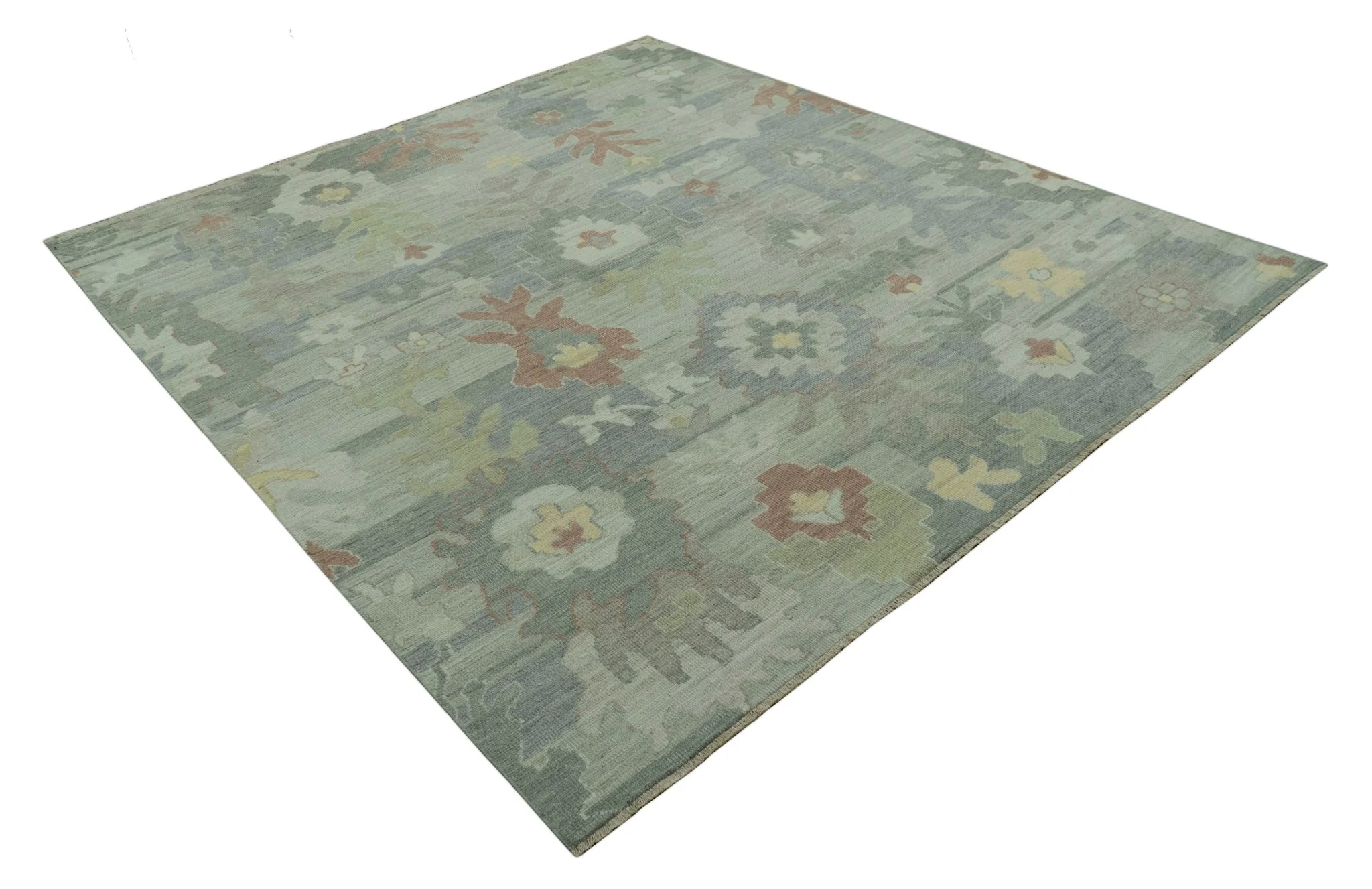 Tulu Distressed Modern Ikat Design Hand Knotted Custom Made wool rug - Image 11