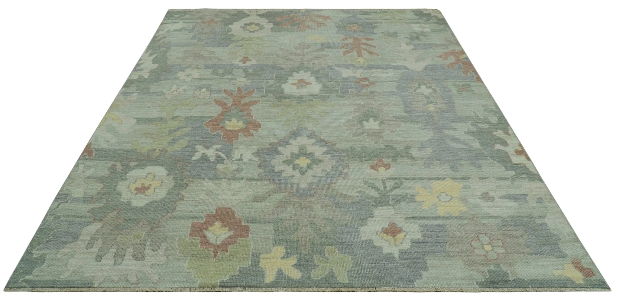 Tulu Distressed Modern Ikat Design Hand Knotted Custom Made wool rug - Image 12
