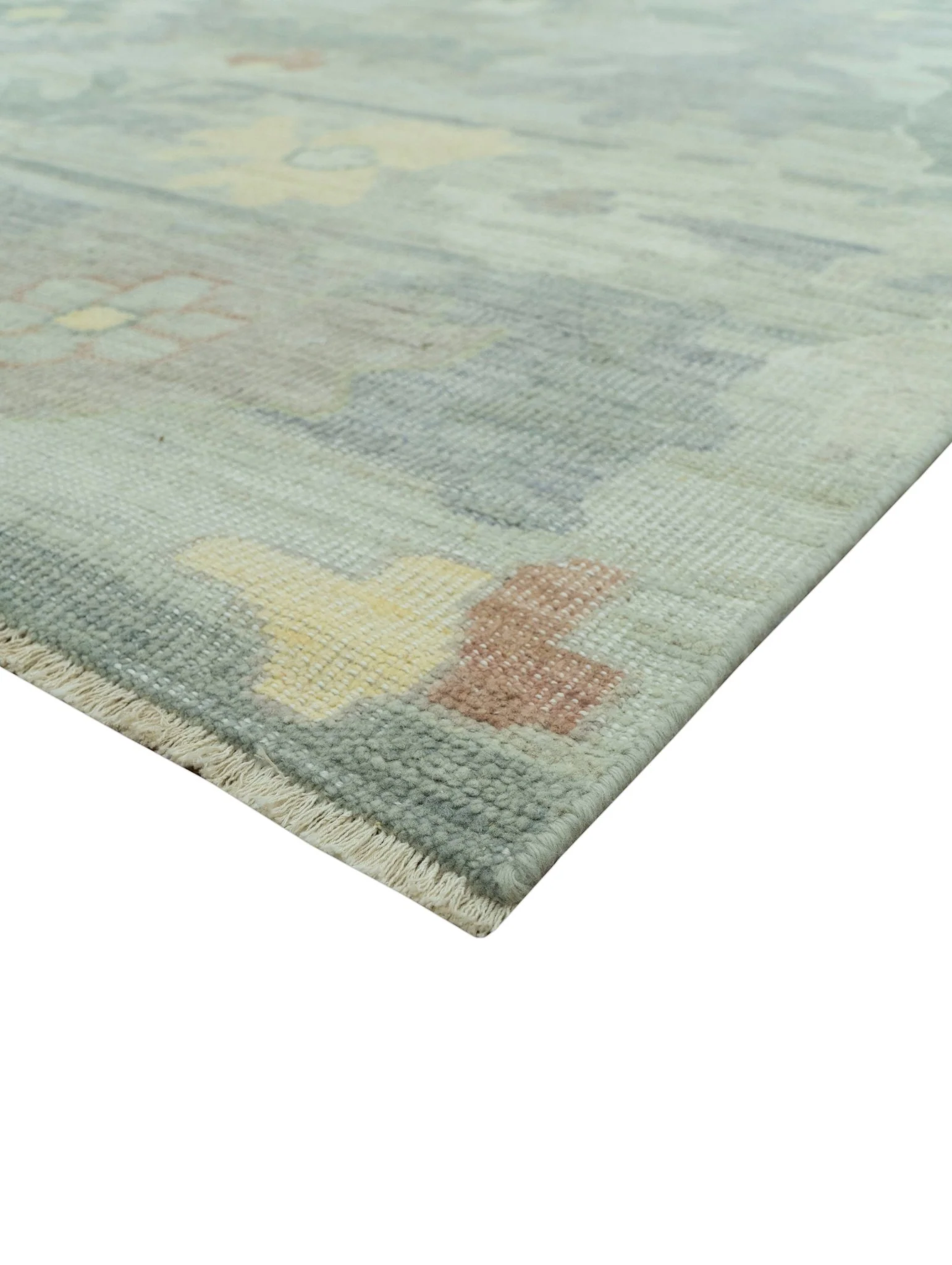Tulu Distressed Modern Ikat Design Hand Knotted Custom Made wool rug - Image 8