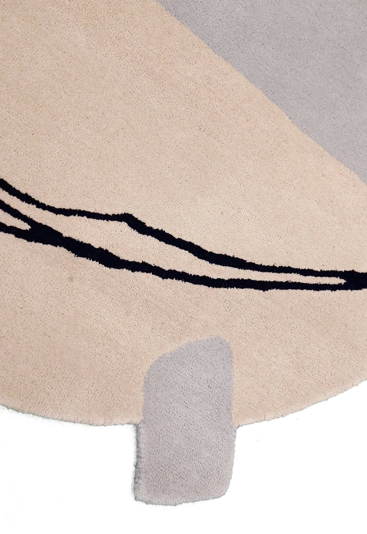Modern Ink Loop Multicolor Hand Tufted 4x6 Wool Area Rug - Image 3