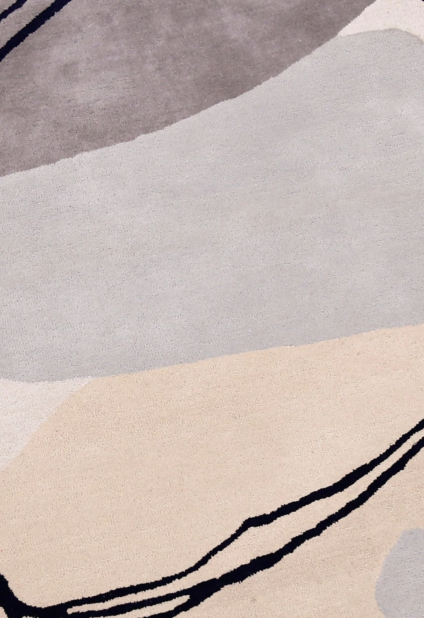 Modern Ink Loop Multicolor Hand Tufted 4x6 Wool Area Rug - Image 6