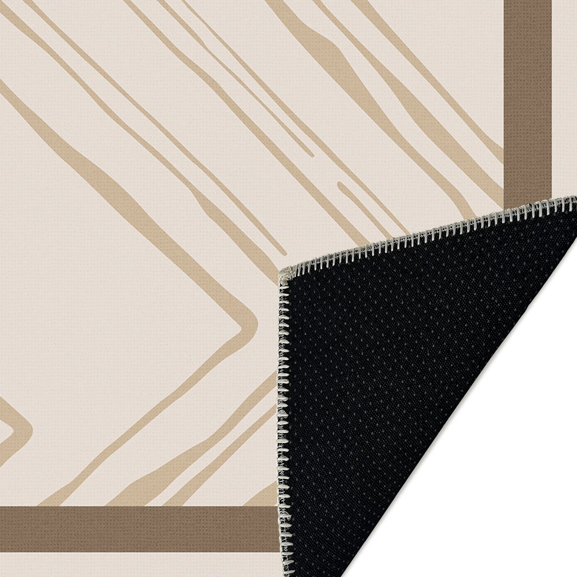 Modern Beige Machine Washable Cotton Area Rug - Image 7