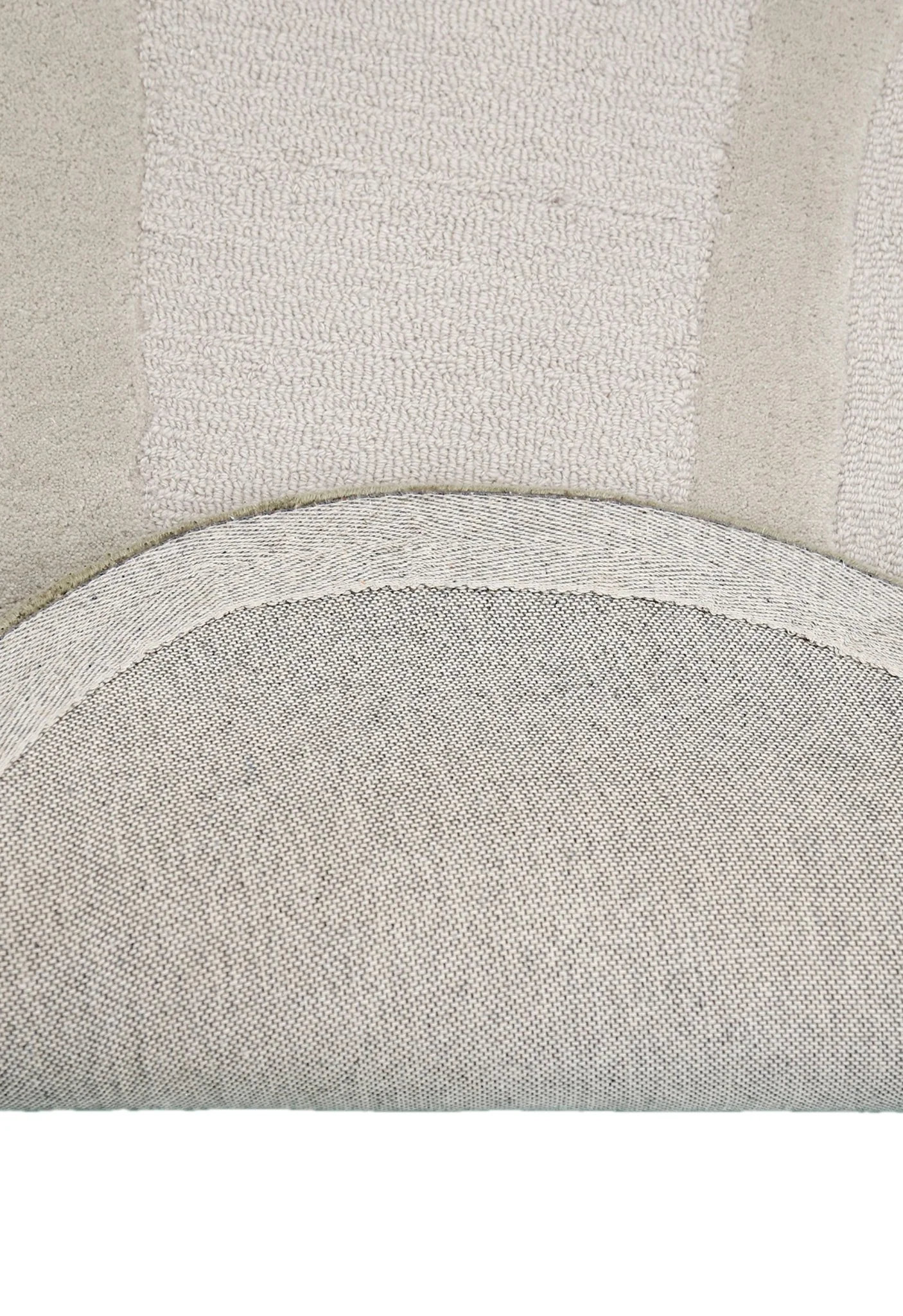 Modern Layered Pattern Ivory Hand Tufted 5x7 Wool Rug - Image 4