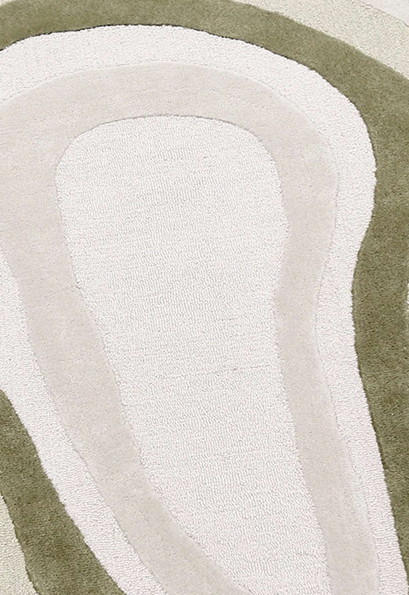 Modern Layered Pattern Ivory Hand Tufted 5x7 Wool Rug - Image 6
