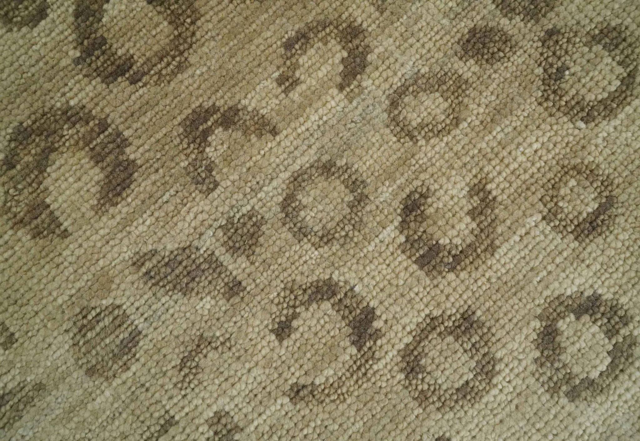 Modern leopard Design Hand knotted Camel and Taupe Custom Made wool area rug - Image 2