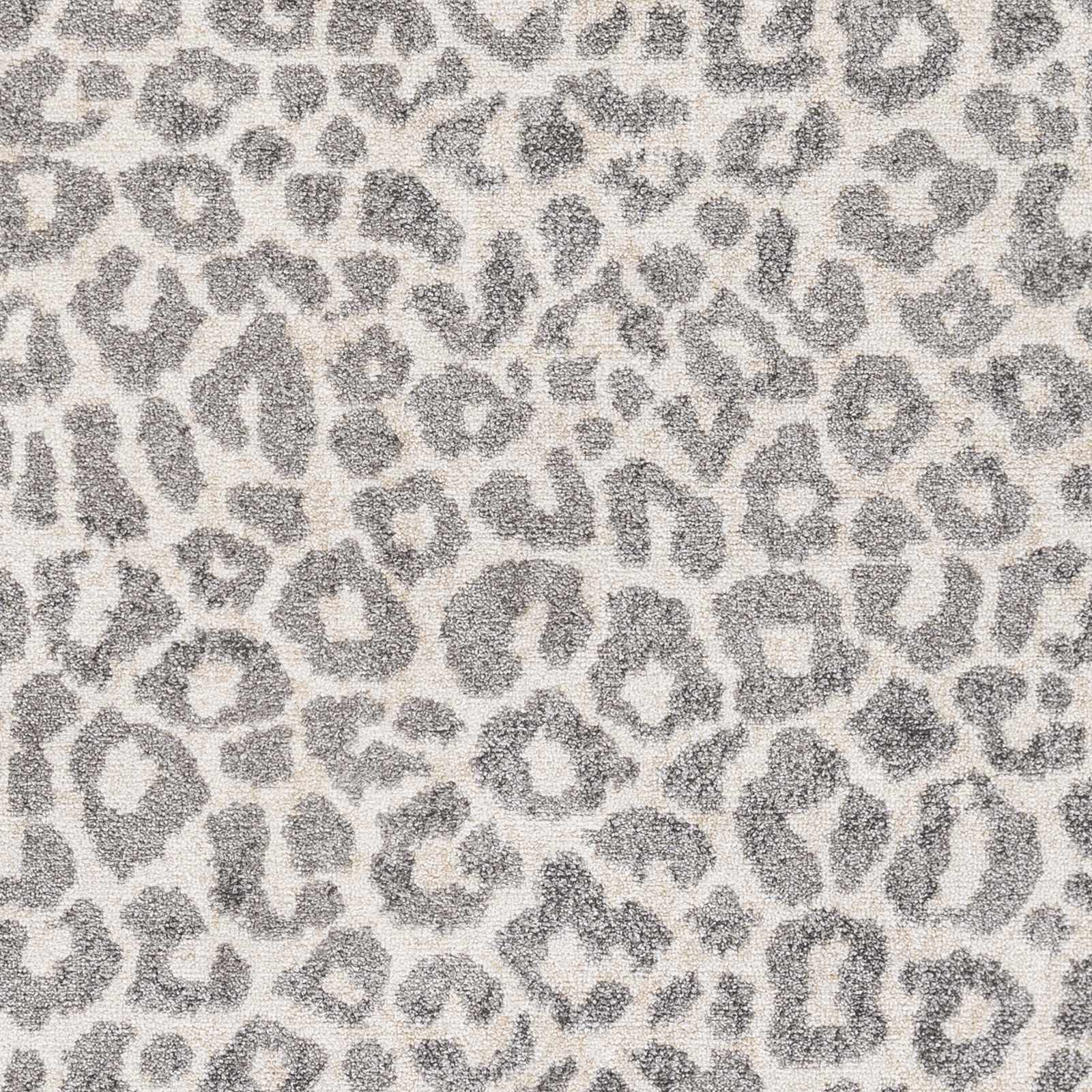 Modern Leopard design Ivory and Charcoal area rug - Image 4