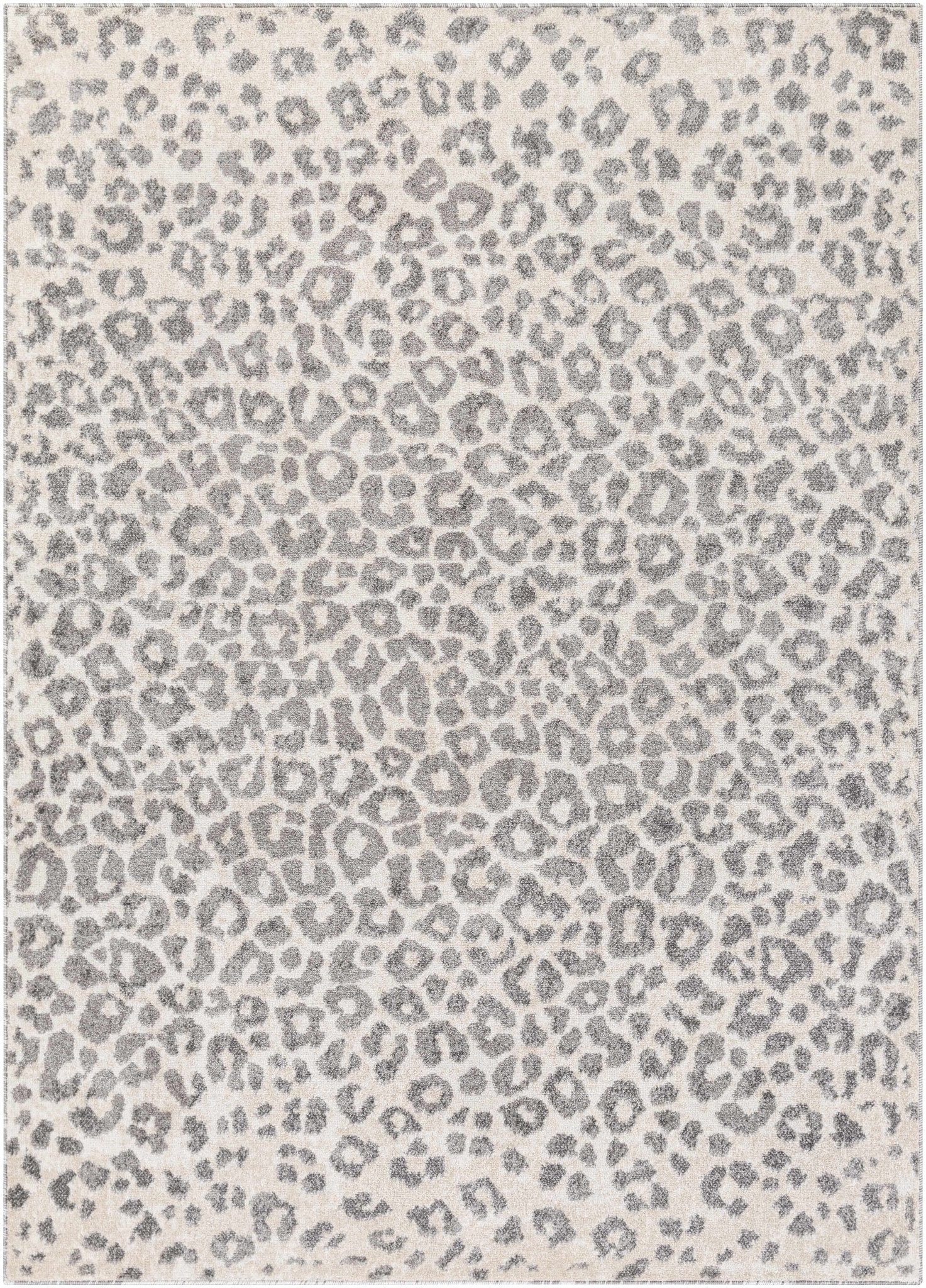 Modern Leopard design Ivory and Charcoal area rug - Image 8