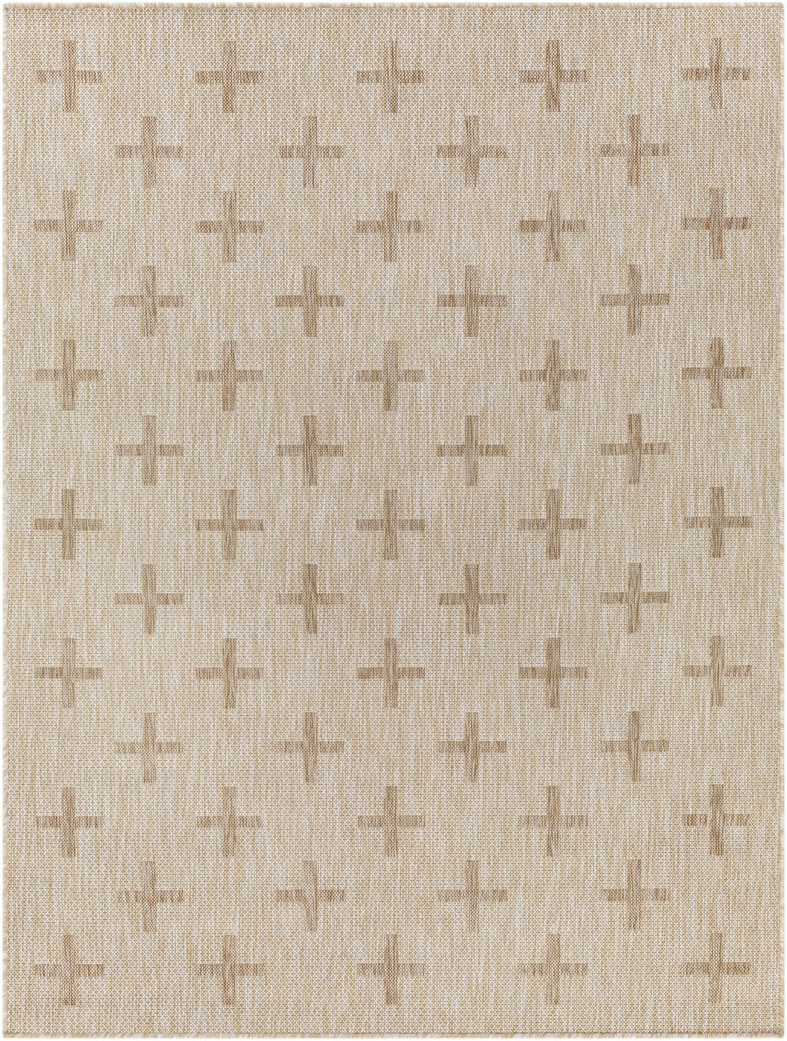Modern Limbo Beige And Brown Machine Woven Outdoor Area Rug - Image 3