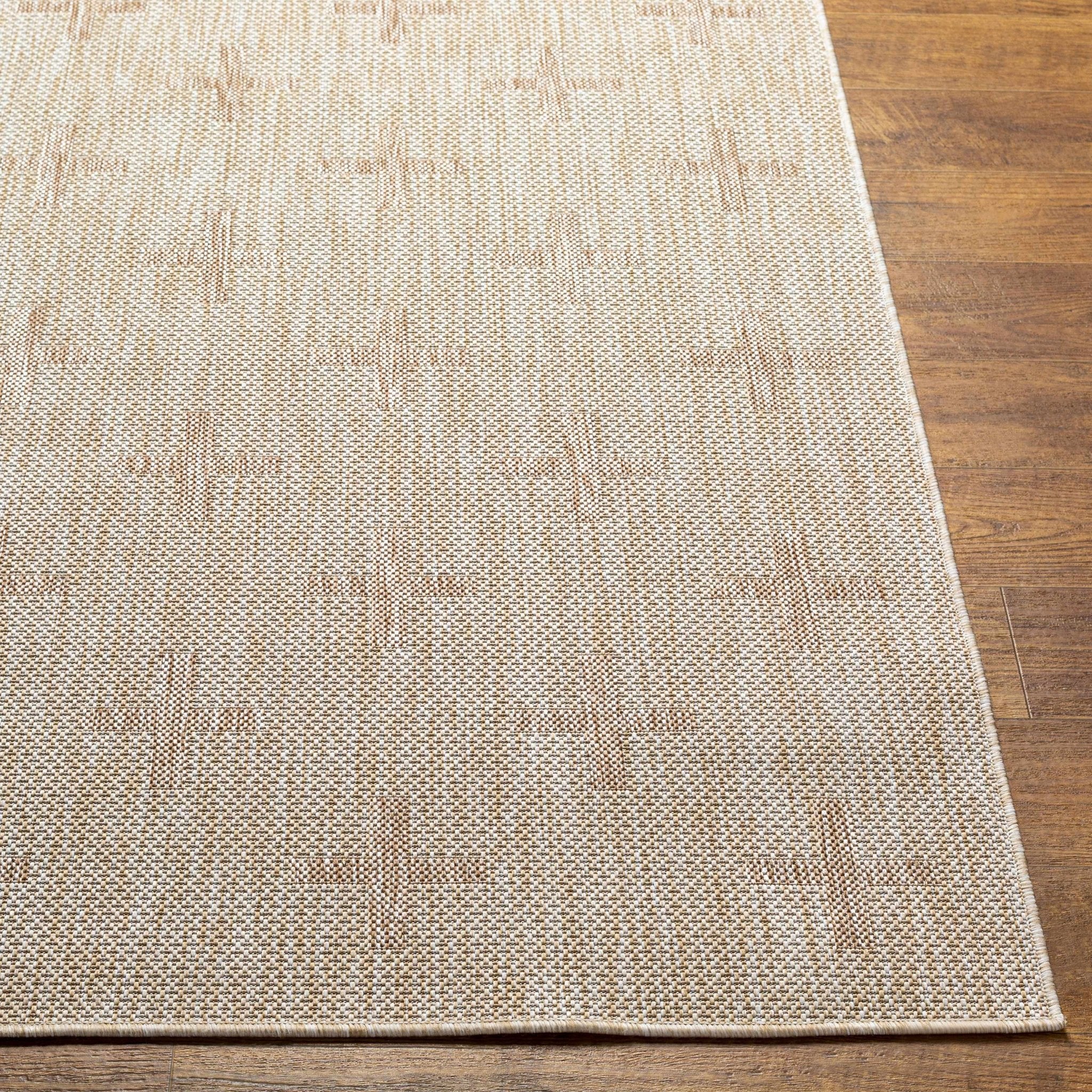 Modern Limbo Beige And Brown Machine Woven Outdoor Area Rug - Image 5
