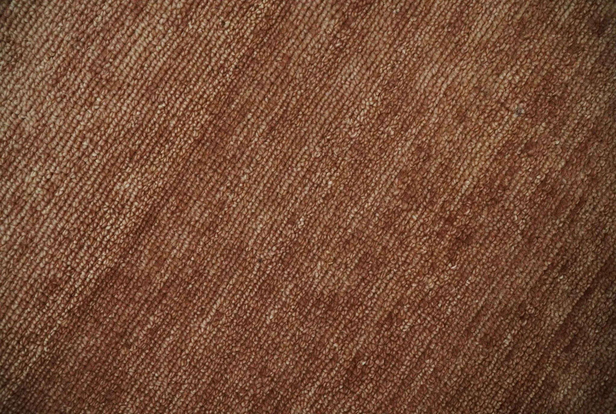 Contemporary Solid Brick Red Hand knotted Custom Made wool Area Rug - Image 4