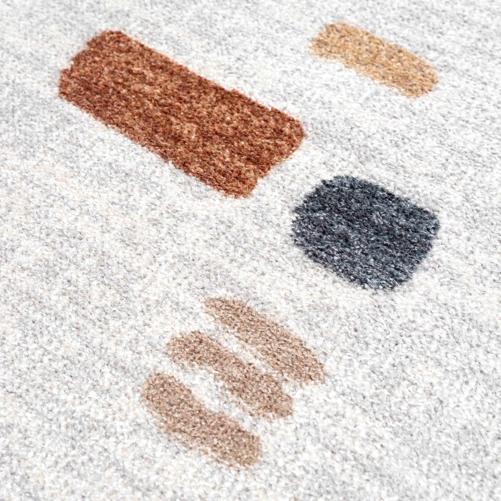 Modern Art Design Machine Woven Multicolor Machine Washable Rug - Image 12