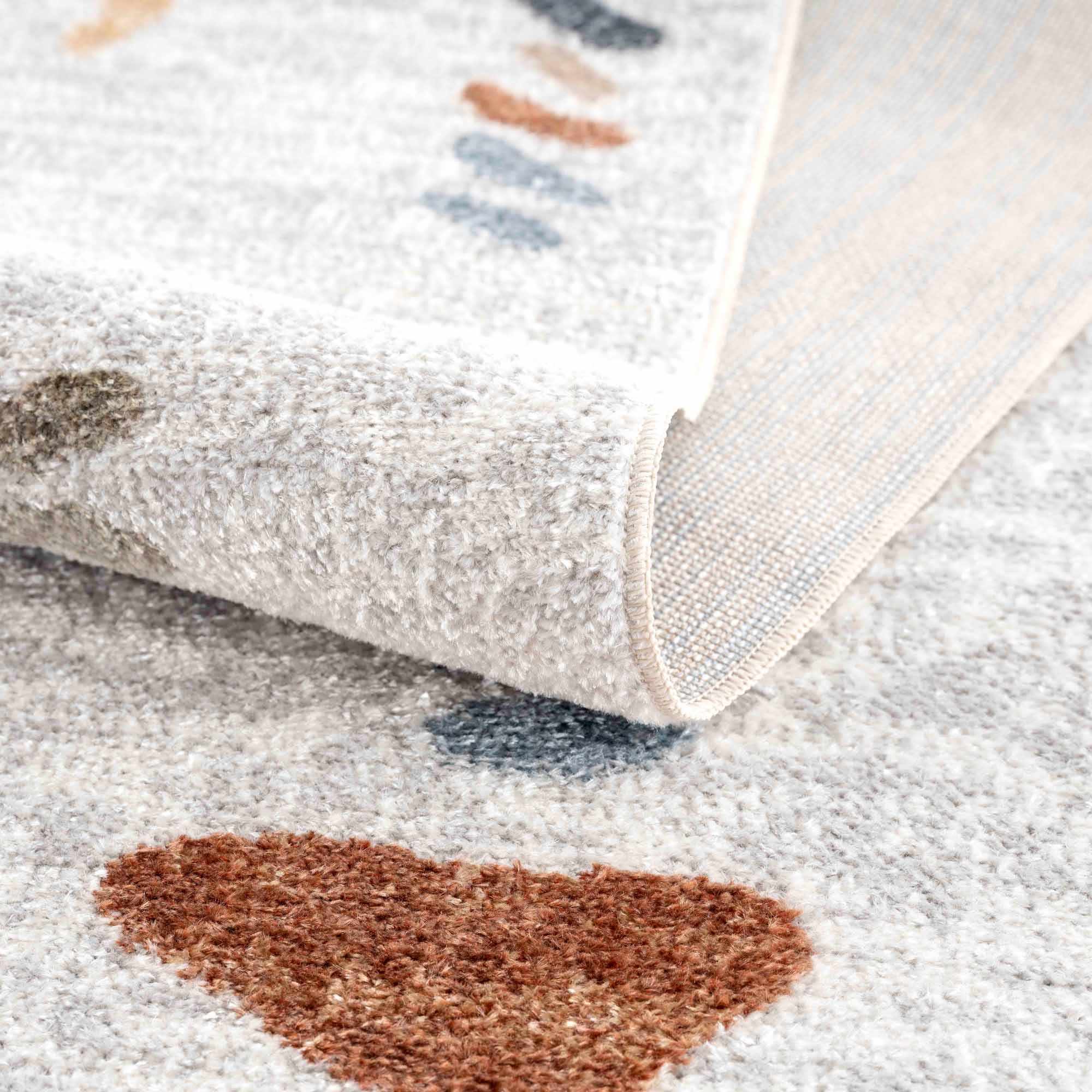 Modern Art Design Machine Woven Multicolor Machine Washable Rug - Image 7