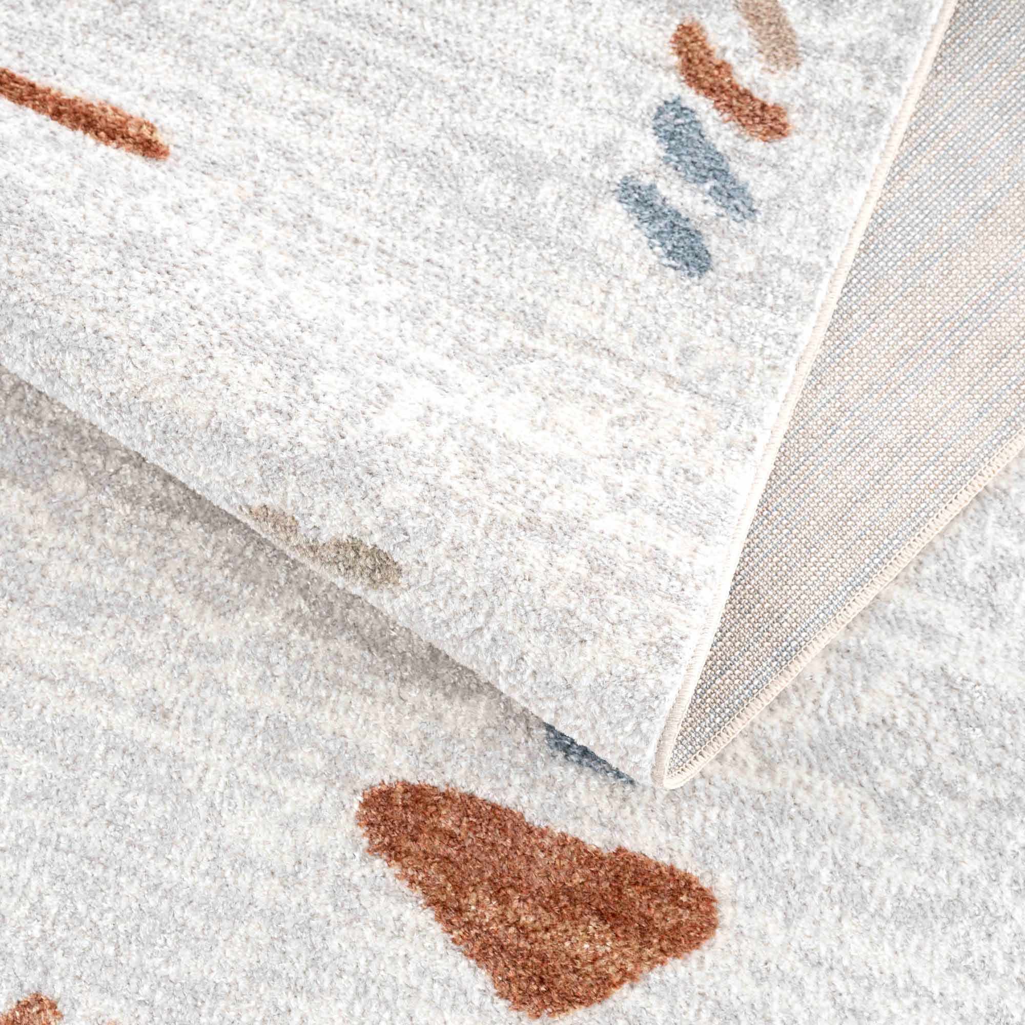 Modern Art Design Machine Woven Multicolor Machine Washable Rug - Image 8