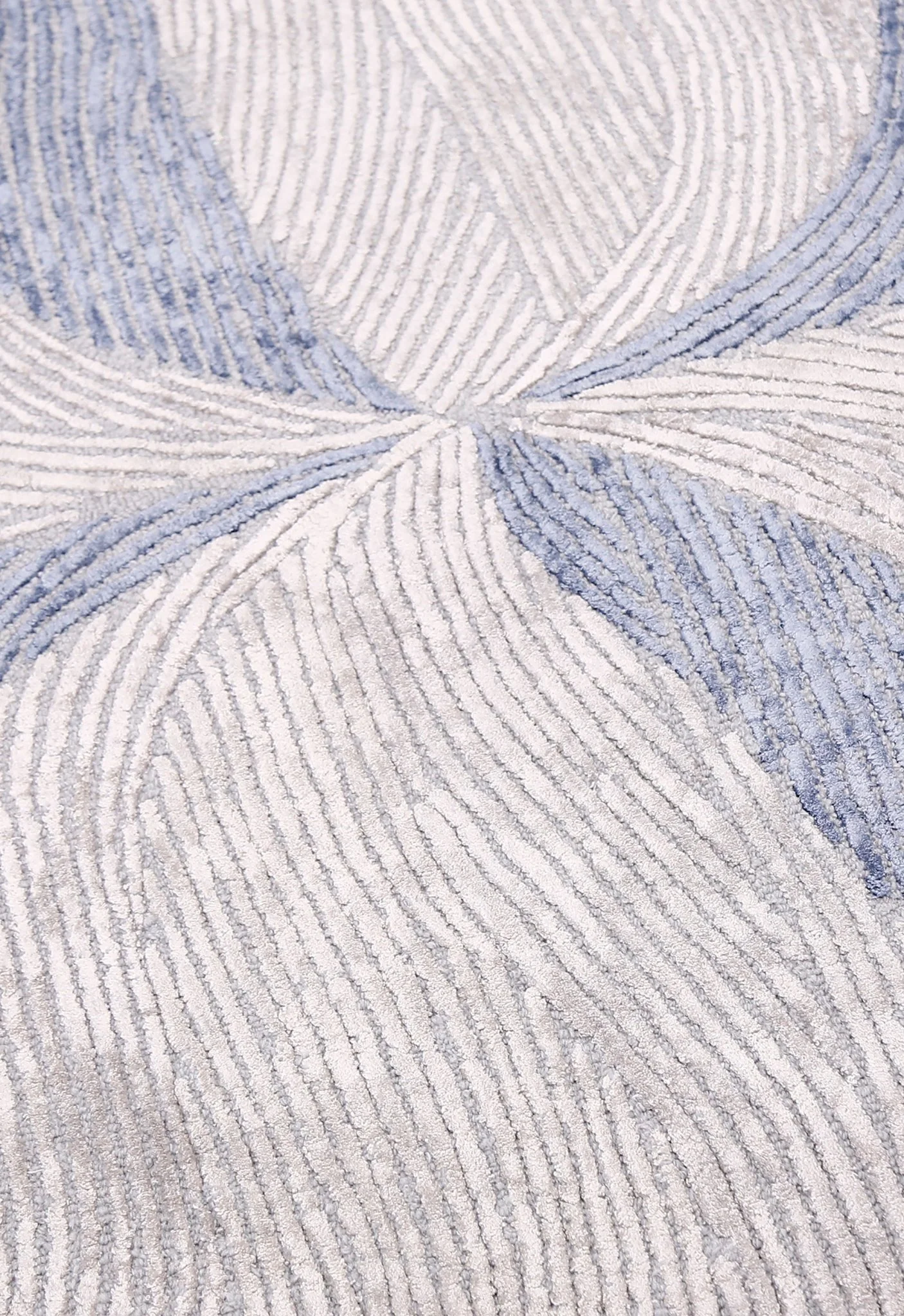 Modern Petal Ivory Hand Tufted 5x5 Wool Area Rug - Image 6