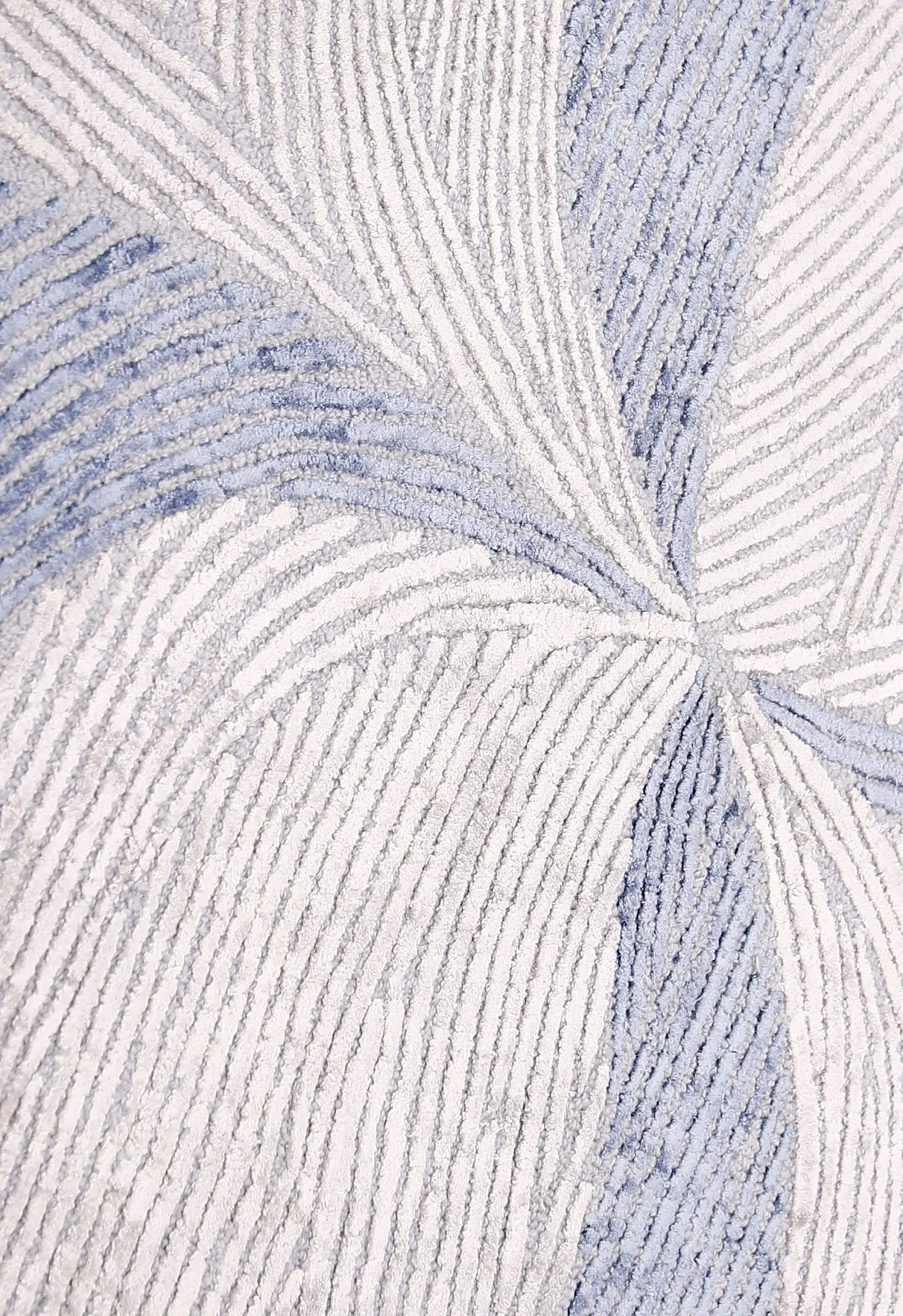 Modern Petal Ivory Hand Tufted 5x5 Wool Area Rug - Image 7