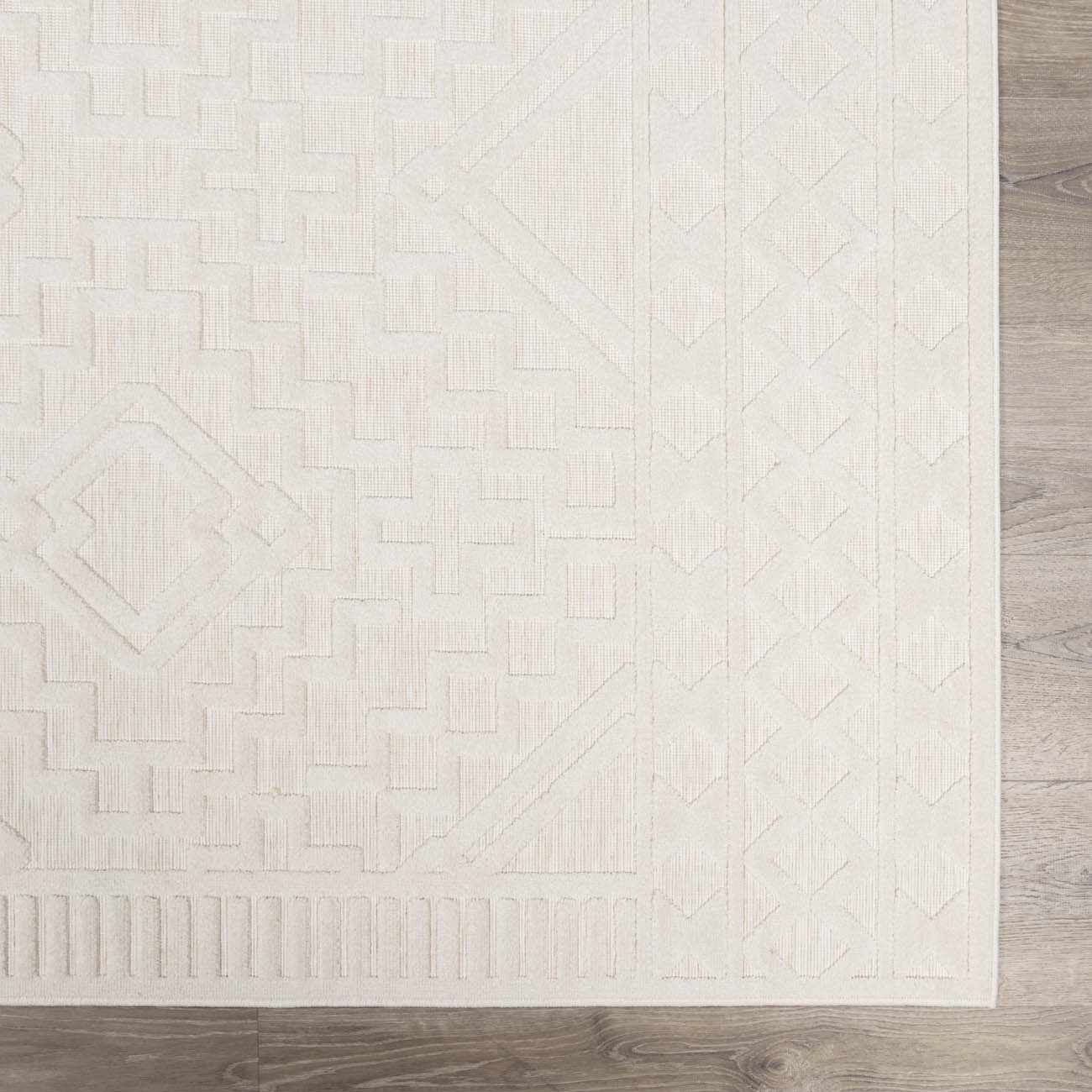 Modern Plumtree Off-White Machine Woven Outdoor Rug - Image 8