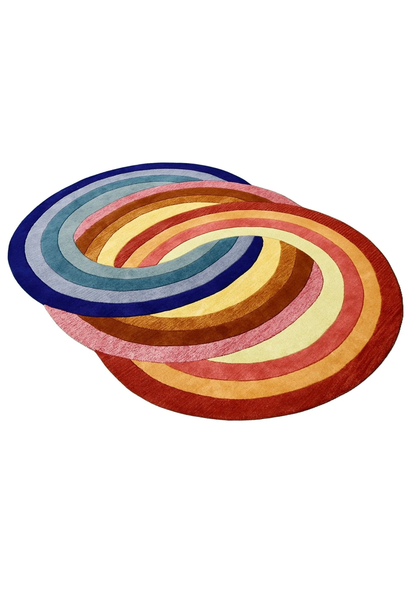 Modern Rings Golden Hand Tufted 5x7 Wool Area Rug - Image 8